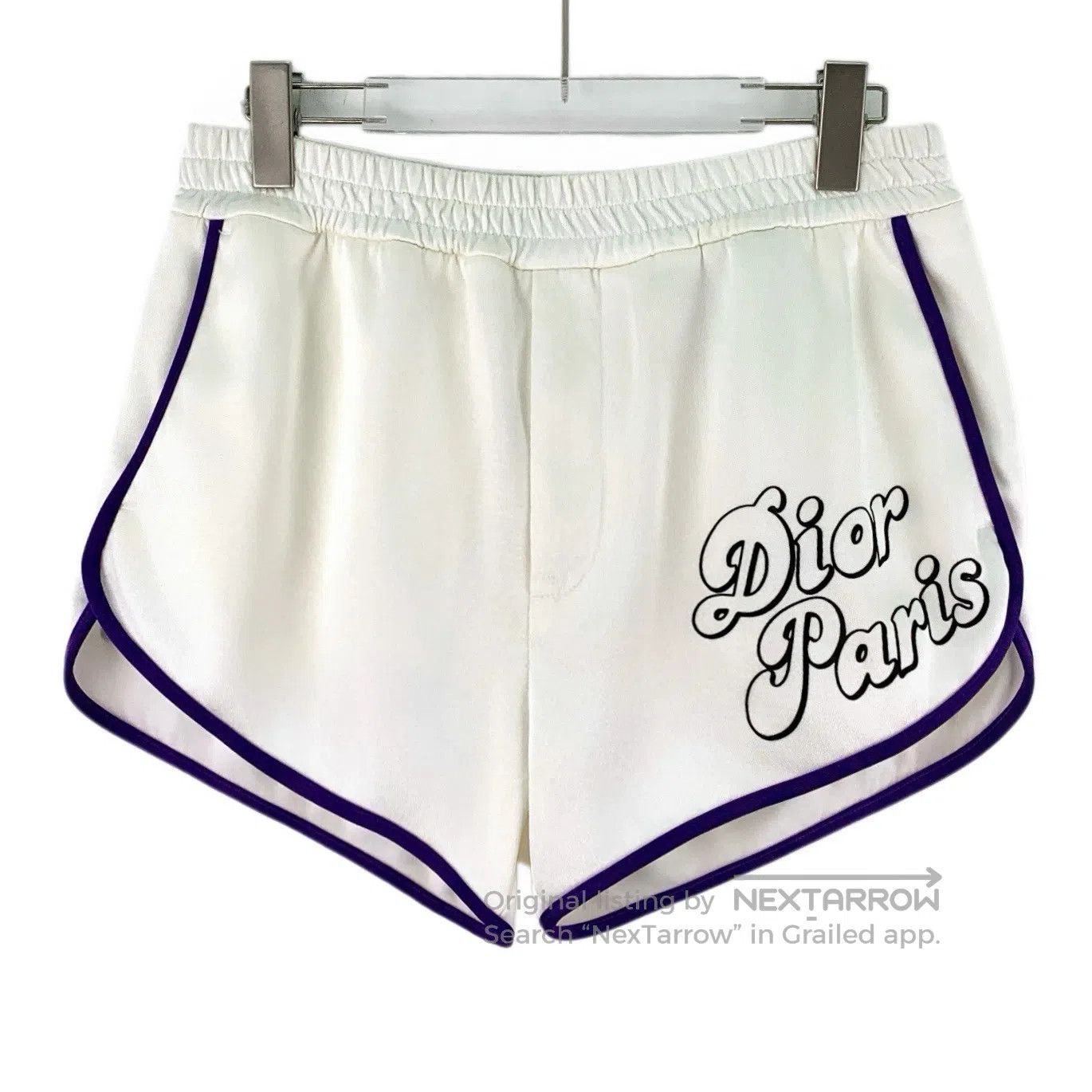 Dior Dior size M White letter print elastic waist casual shorts Size 25" / US 0 / IT 36 - 1 Thumbnail