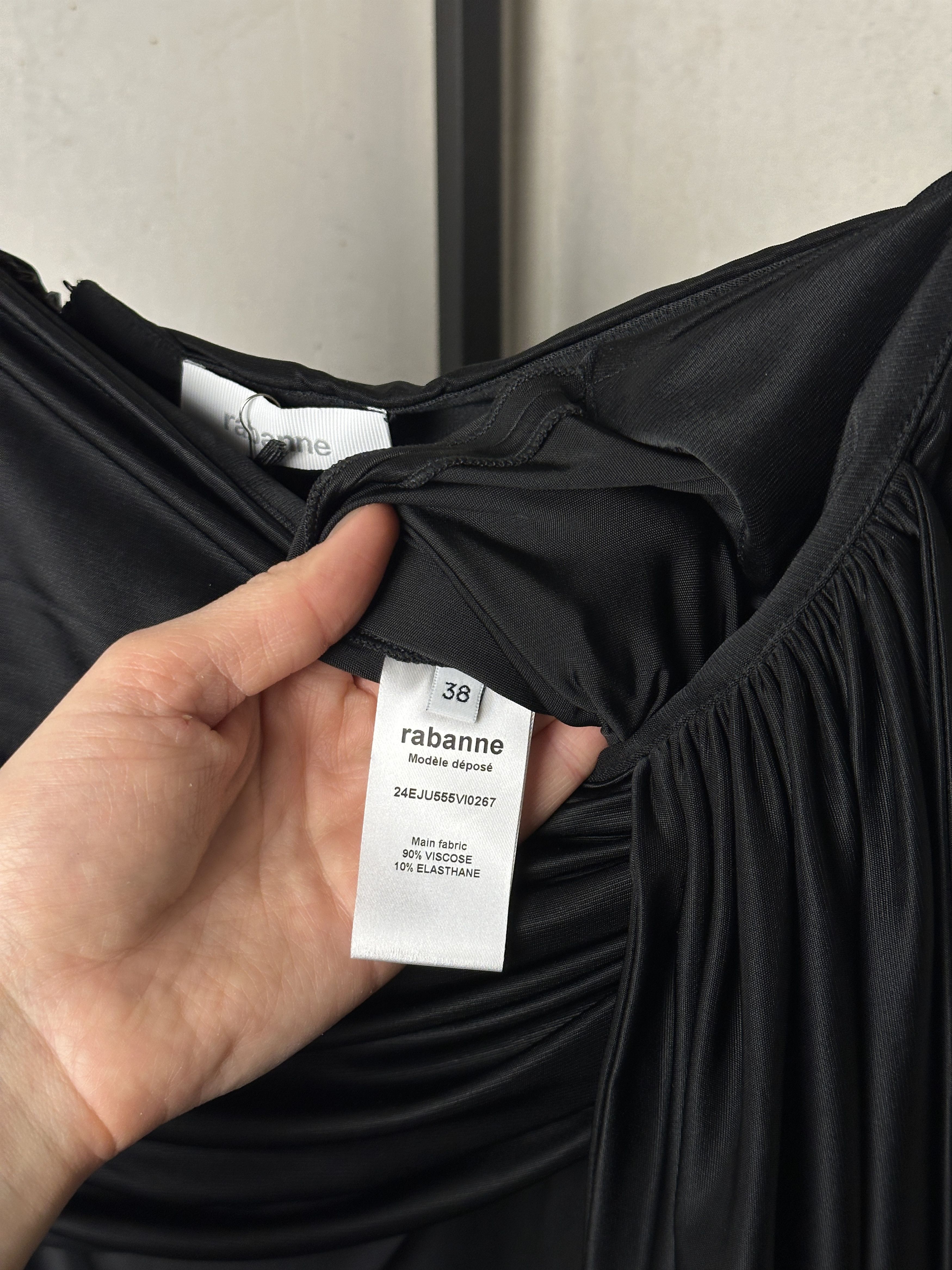 Paco Rabanne Paco Rabanne Black Ruched Maxi Skirt Size 26" / US 2 / IT 38 - 8 Thumbnail