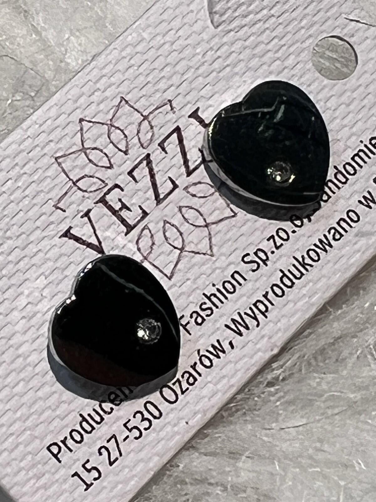 Other Vezzi Silver Heart shaped Stud Earring With Small Crystals Size ONE SIZE - 3 Thumbnail