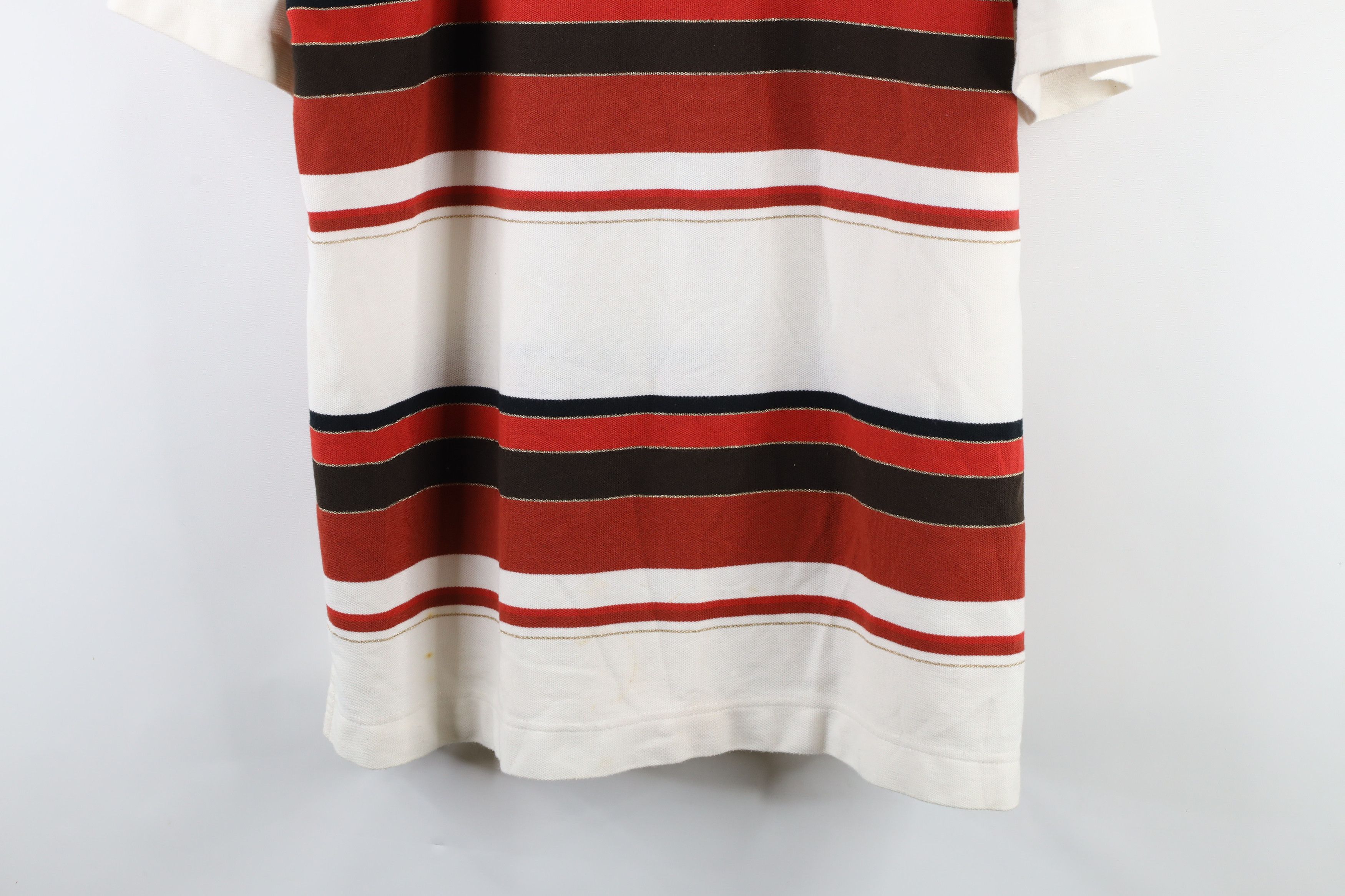 Karl Kani × Vintage Vintage 90s Karl Kani Spell Out Striped Hip Hop Polo Shirt Size US XL / EU 56 / 4 - 3 Thumbnail