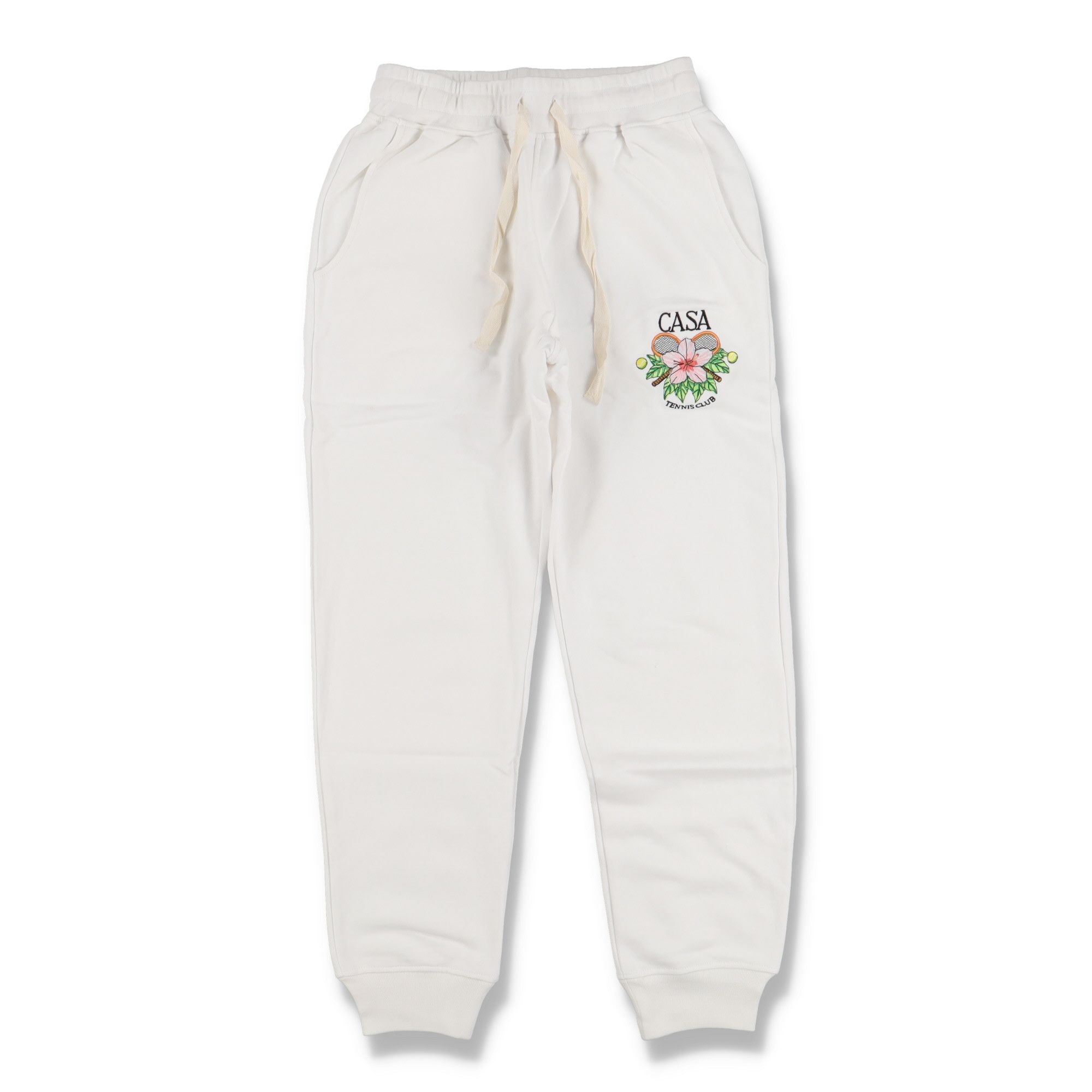 Casablanca White Embroidered Tennis Club Logo Sweatpants Size US 28 / EU 44 - 1 Thumbnail