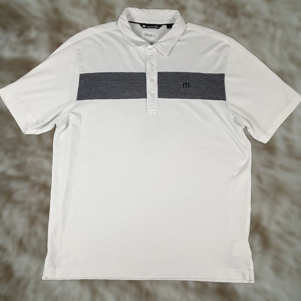 TravisMathew Travis Mathew Polo Shirt Mens XL White Gray Golf Casual Short Sleeve Polo Shirt Men's XL White Gray Golf Casual Short Sleeve Size US XL / EU 56 / 4 - 1 Thumbnail