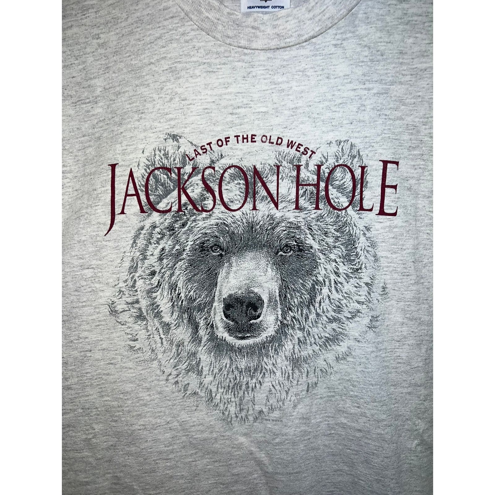 Jerzees Vintage Jackson Hole Shirt Big Bear Animal Tee 90s Large Size US L / EU 52-54 / 3 - 2 Thumbnail