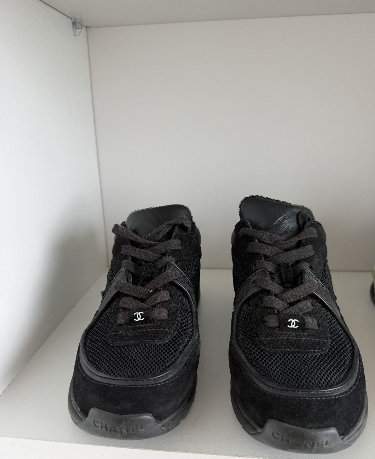 Chanel Chanel black and gray sneakers Size US 6.5 / IT 36.5 - 4 Thumbnail