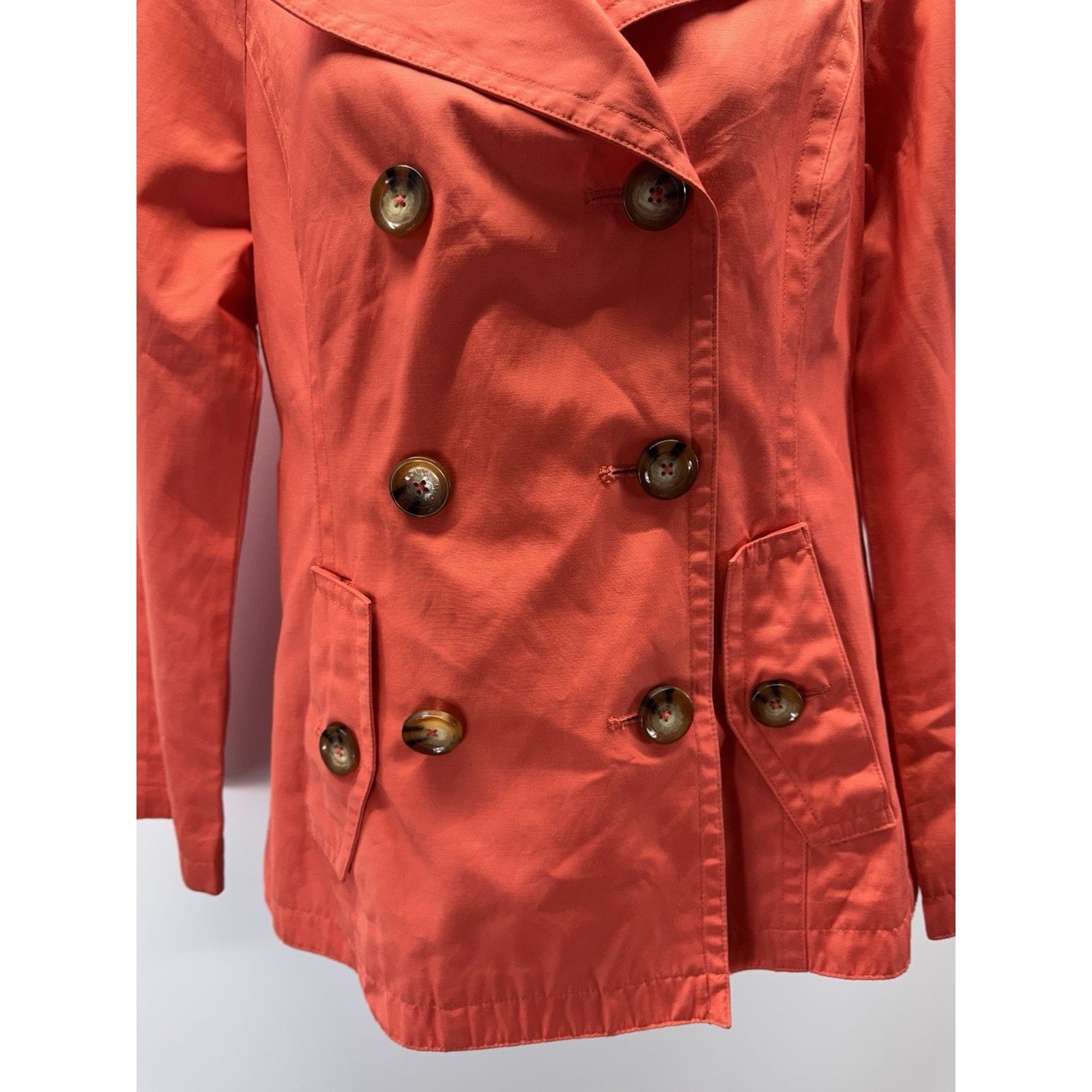 Michael Kors Michael Kors Orange Trench Coat Rain Jacket Women’s XS Size M / US 6-8 / IT 42-44 - 2 Thumbnail