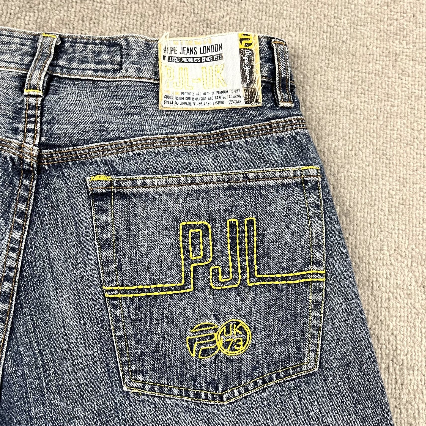 Denime VINTAGE Pepe Jeans London Wide Leg Jeans Mens 32x32 Blue Denim Hip Hop Y2K Size US 32 / EU 48 - 2 Thumbnail