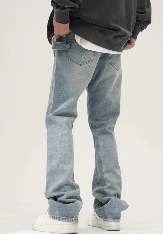 Japanese Brand × Jean Washed Blue Vintage Straight Jeans Size US 32 / EU 48 - 3 Thumbnail
