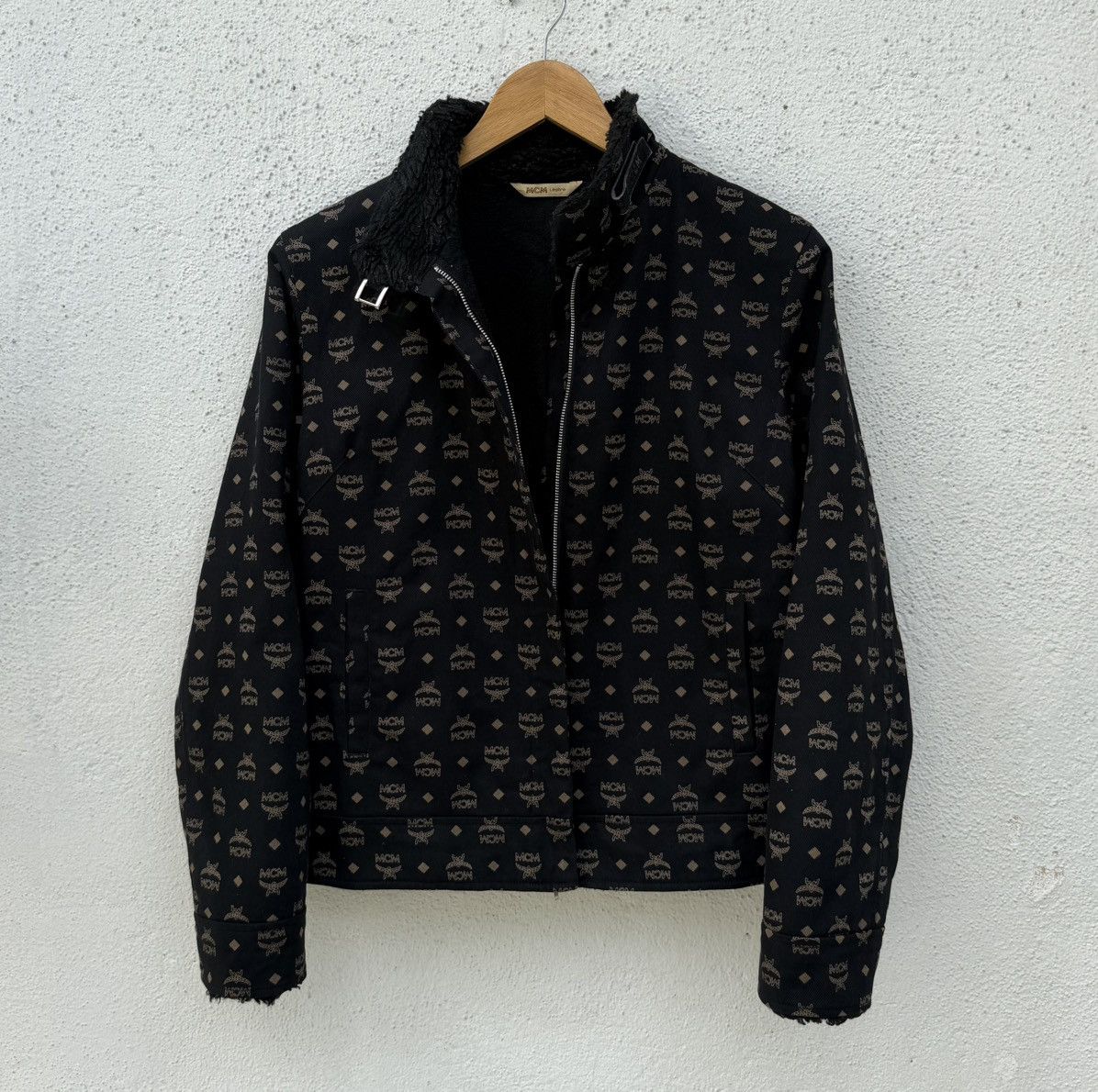 MCM MCM Legere Monogram Logo Lined Blanket Fleece Collar Jacket Size L / US 10 / IT 46 - 2 Thumbnail