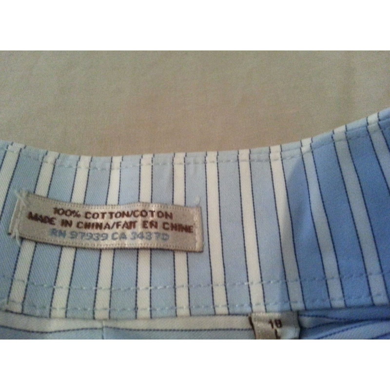 Peter Millar Peter Millar Dress Shirt Mens L Large Blue Stripes Cotton Long Sleeve Button Shirt Size 42R - 4 Thumbnail