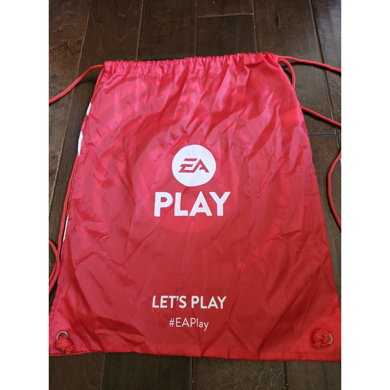 Vintage EA Sports Let's Play Red Drawstring Backpack Bag Size ONE SIZE - 6 Thumbnail