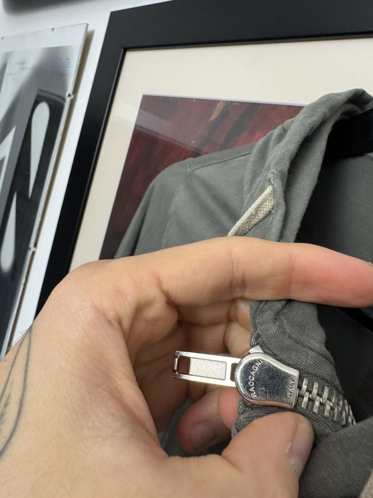 Rick Owens Rick Owens Drkshdw Dark Dust Long Zip Hoodie Designer Rare Size US M / EU 48-50 / 2 - 5 Thumbnail