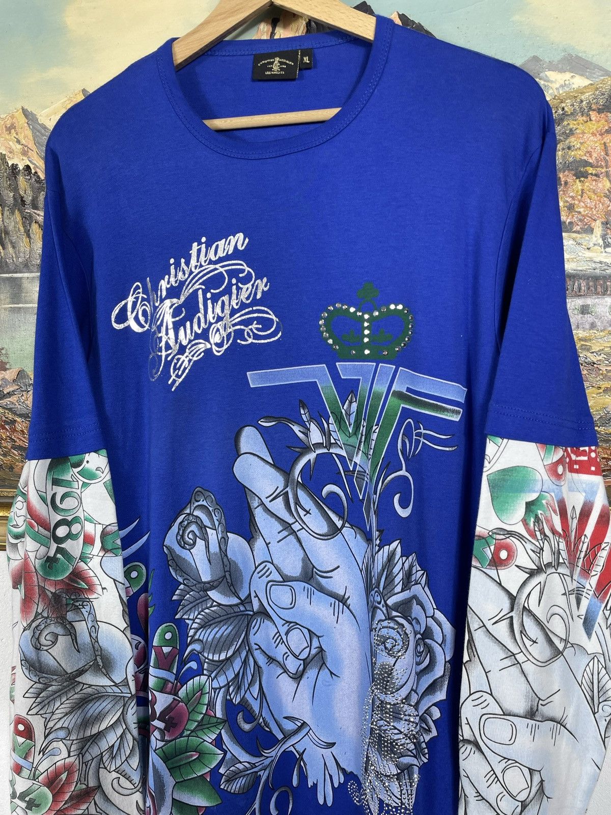 Ed Hardy × Sex Skateboards × Vintage Ed Hardy Retro 00s Baggy Loose Tee Sweatshirt Grunge Cyber Size US M / EU 48-50 / 2 - 5 Thumbnail