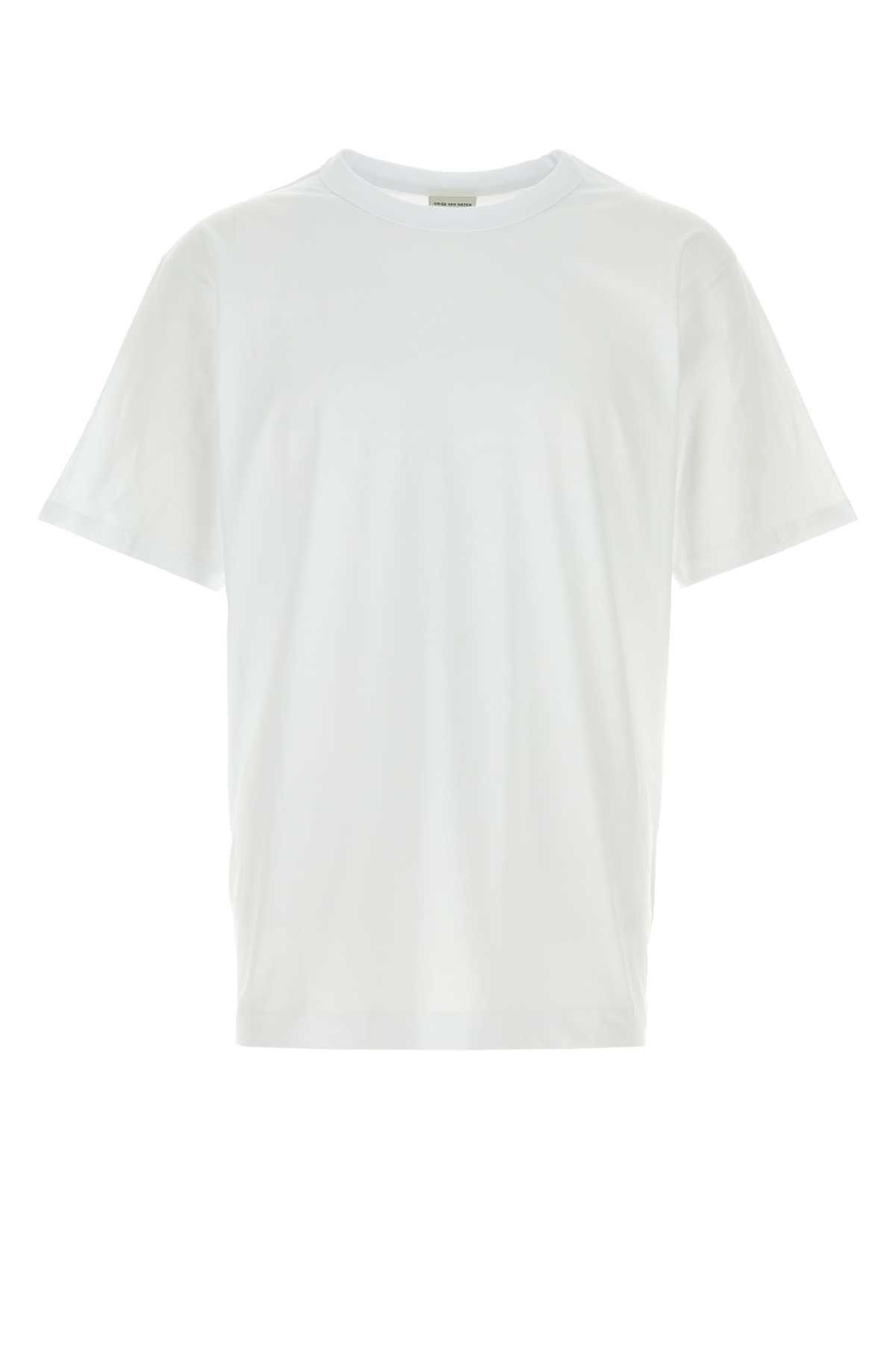 Dries Van Noten White Cotton Heer T-Shirt Size US S / EU 44-46 / 1 - 1 Thumbnail