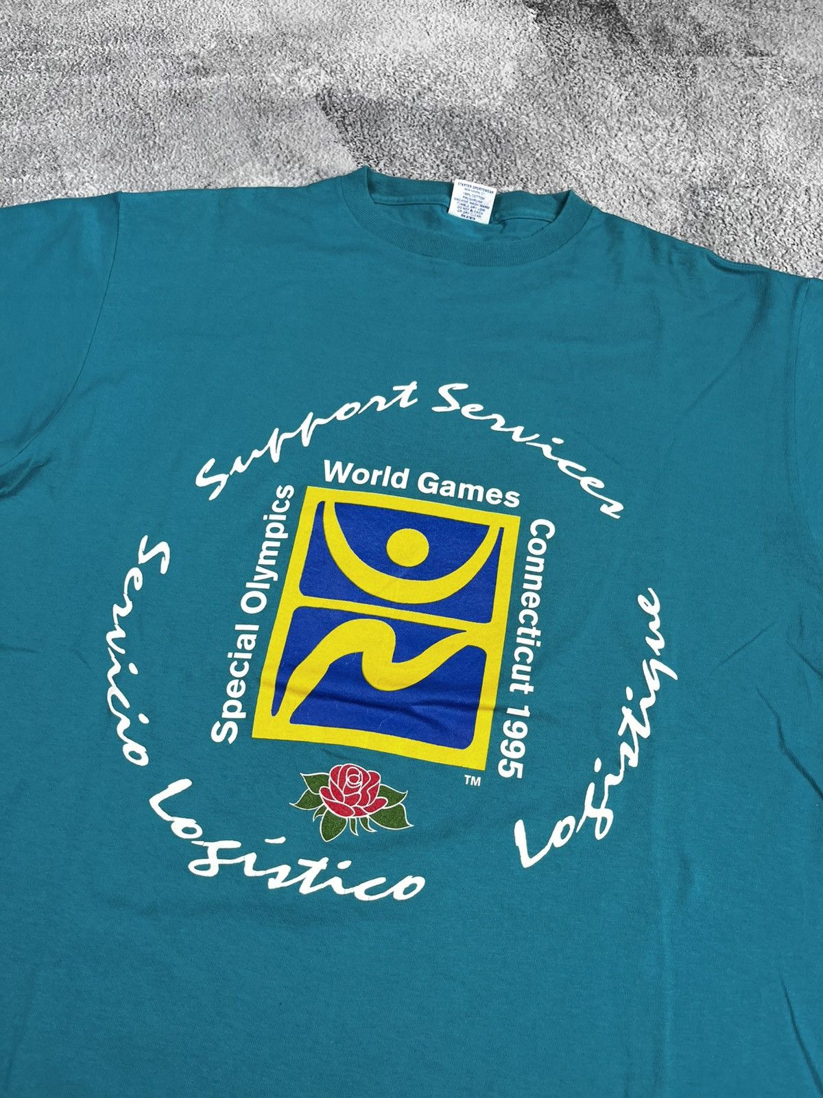 Vintage VTG 1995 Starter Special Olympics World Games T-Shirt Size US L / EU 52-54 / 3 - 3 Thumbnail