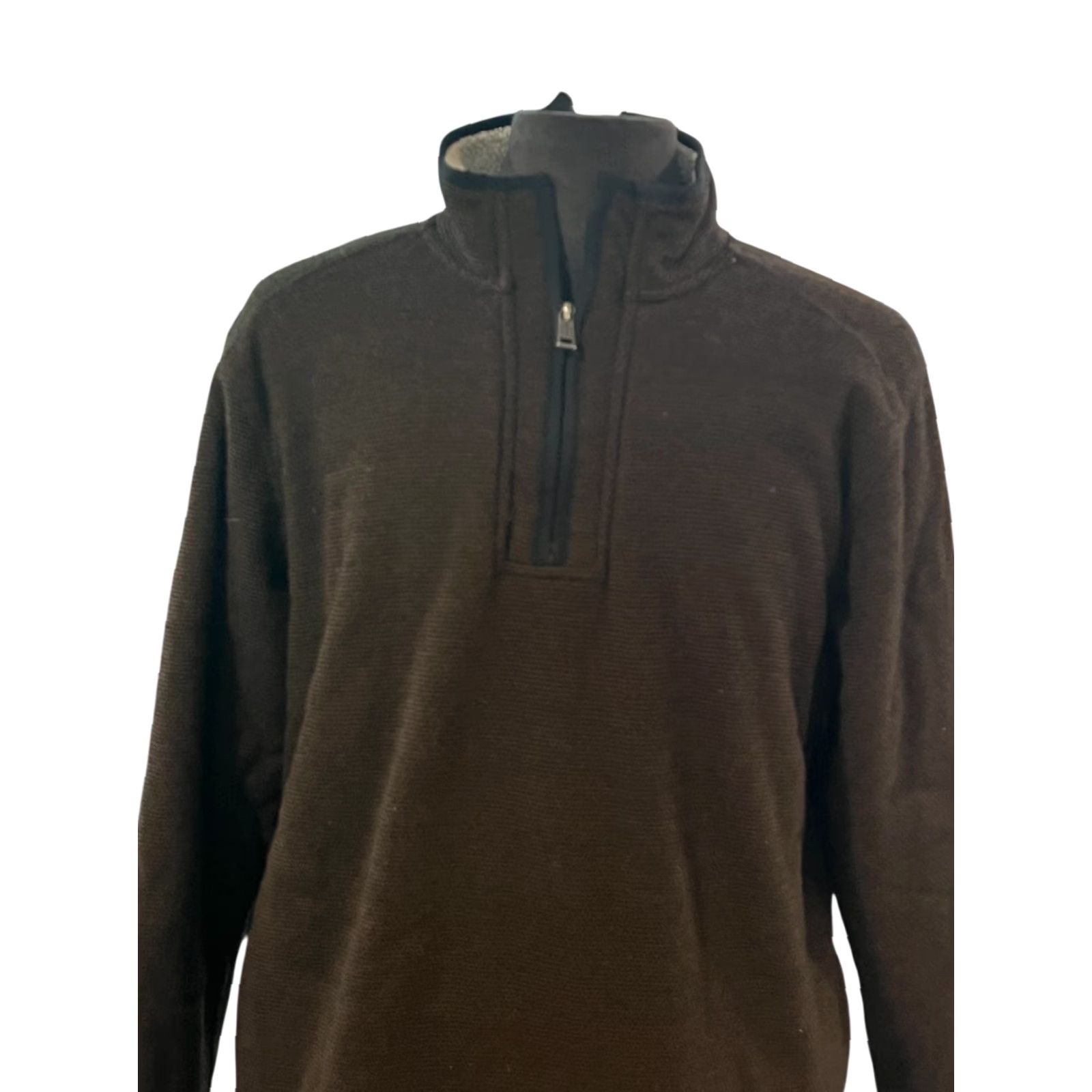 Orvis Orvis Jacket Mens XL Brown 1/4 Zip Pullover Fleece Lined Sherpa Polyester Pockets Regular Outdoor Classic Size US XL / EU 56 / 4 - 3 Thumbnail