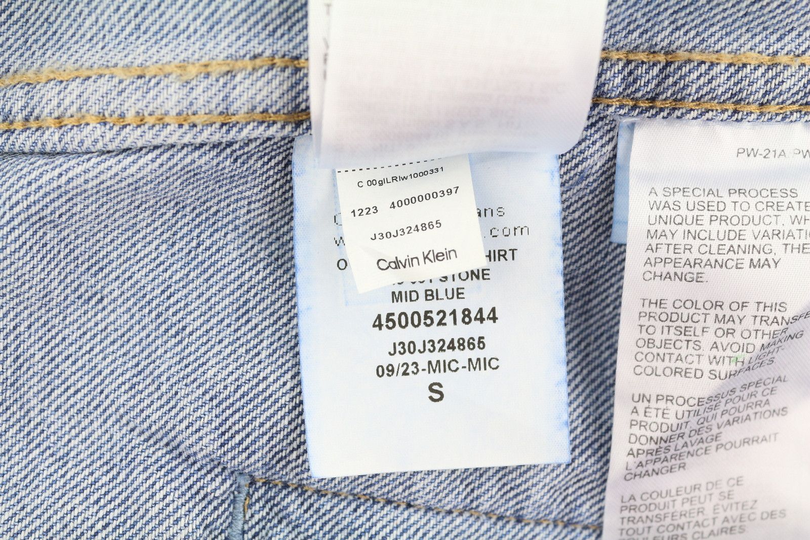 Calvin Klein S Denim Blue Trucker Snap Oversized Jacket 85025 Size US S / EU 44-46 / 1 - 11 Thumbnail