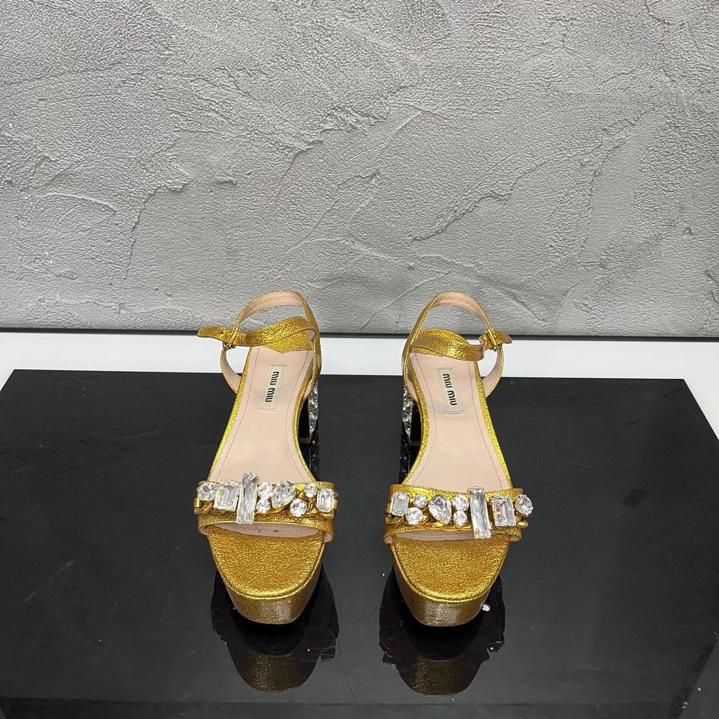 Miu Miu MIUMIU crystal heels size 36 98 new light wear Size US 5 / IT 35 - 2 Thumbnail
