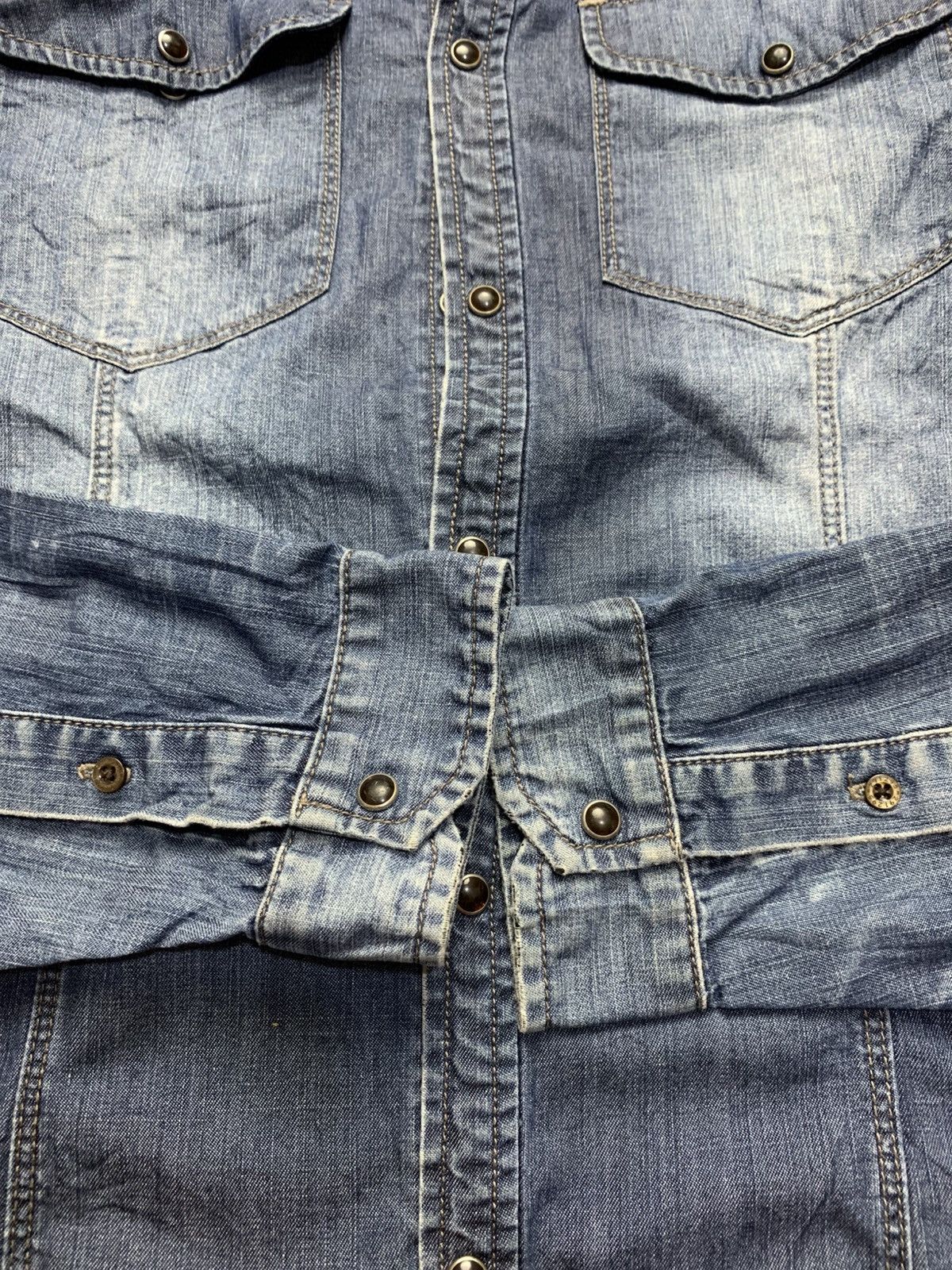 Japanese Brand 🐍 291295=Homme Japan Denim Shirt Size US M / EU 48-50 / 2 - 5 Thumbnail