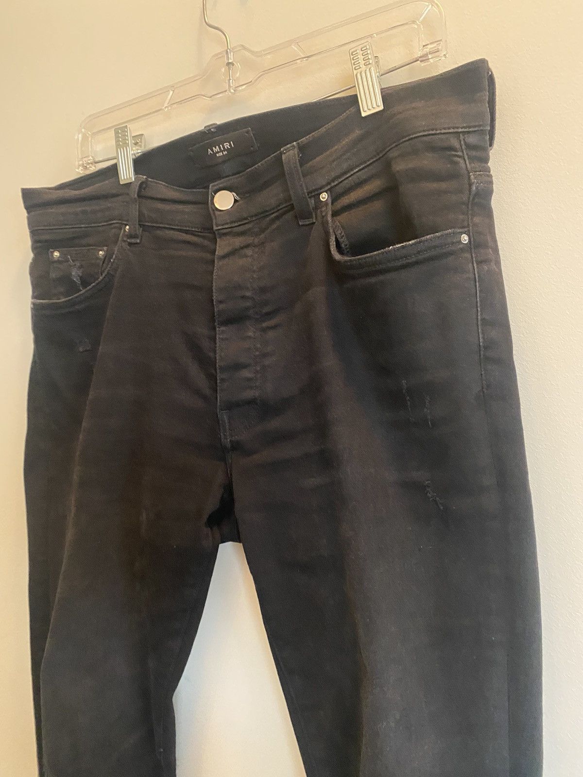 Amiri × Designer Amari Black Denim Celebrity Worm Size US 34 / EU 50 - 2 Thumbnail