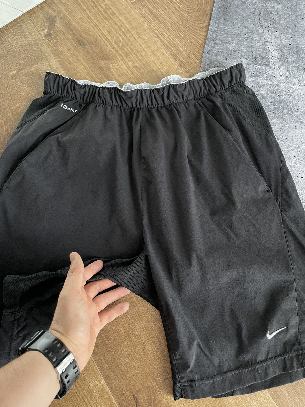 Nike Vintage Nike 90’s Y2K Style Drill Black Shorts Size US 32 / EU 48 - 5 Thumbnail