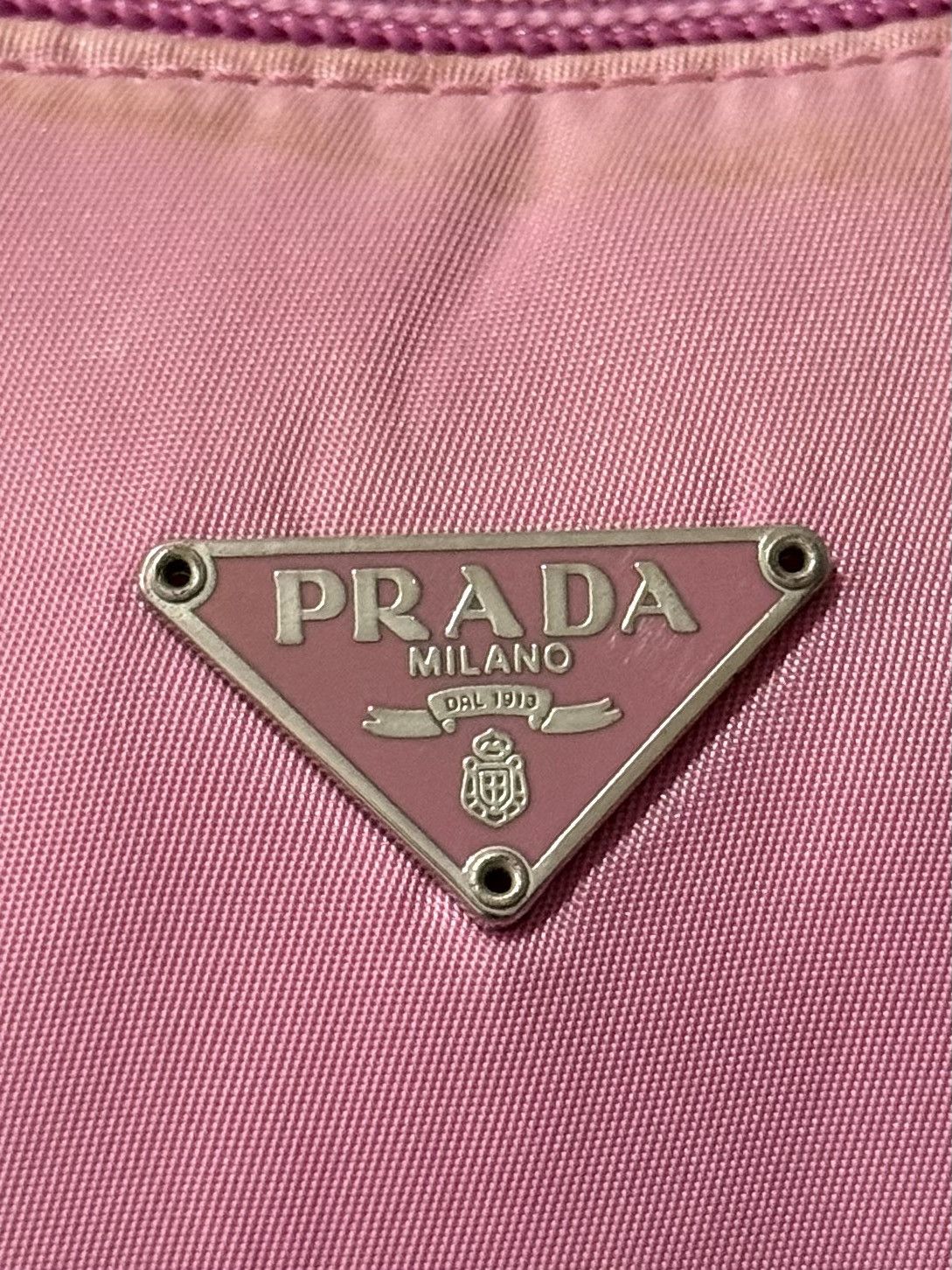 Prada Vintage Prada Small Pink Shoulder Hobo Style Bag Size ONE SIZE - 9 Thumbnail