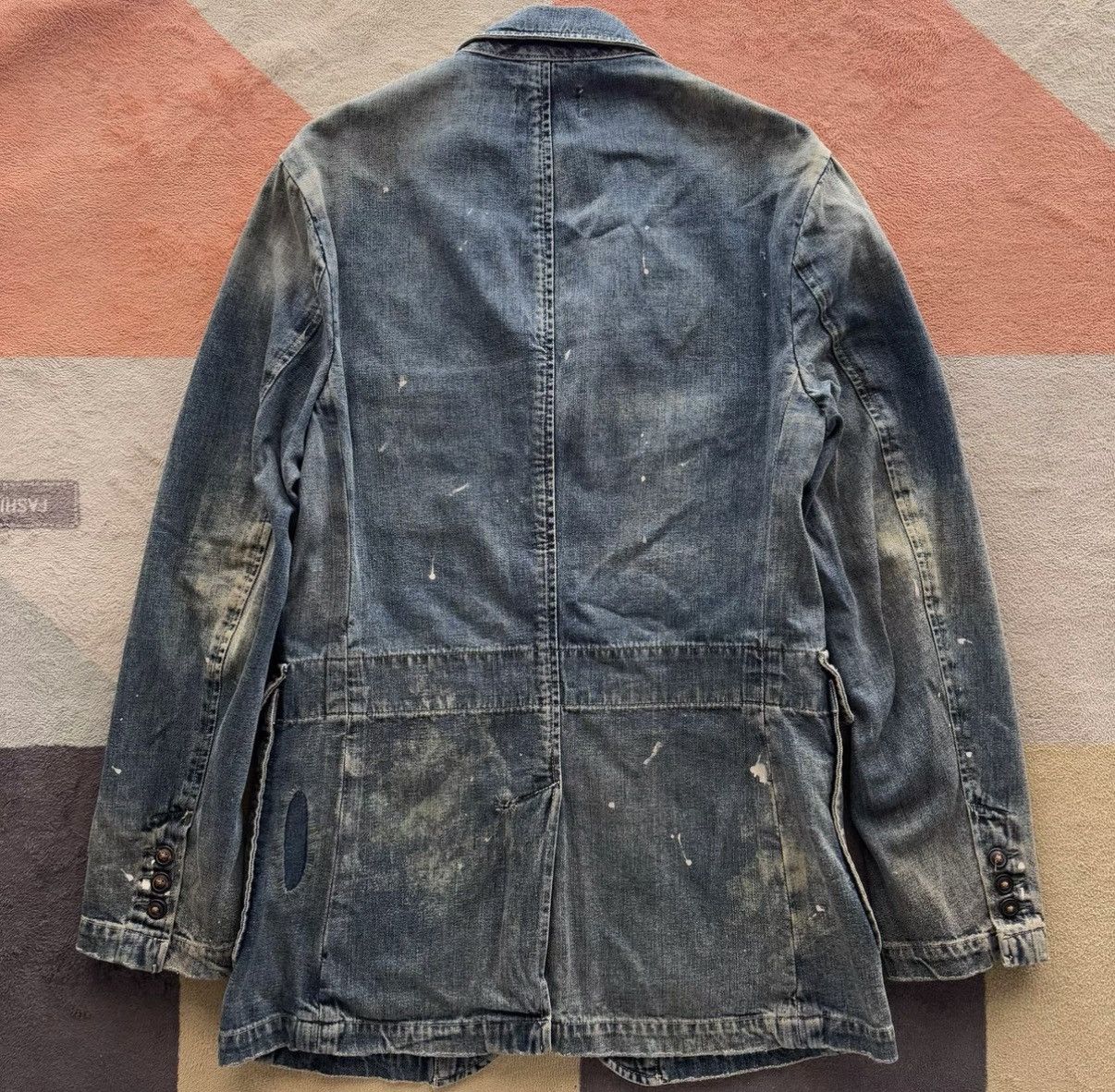 RRL Ralph Lauren RRL Ralph Lauren Distressed Denim Jacket K22 Size US S / EU 44-46 / 1 - 2 Thumbnail