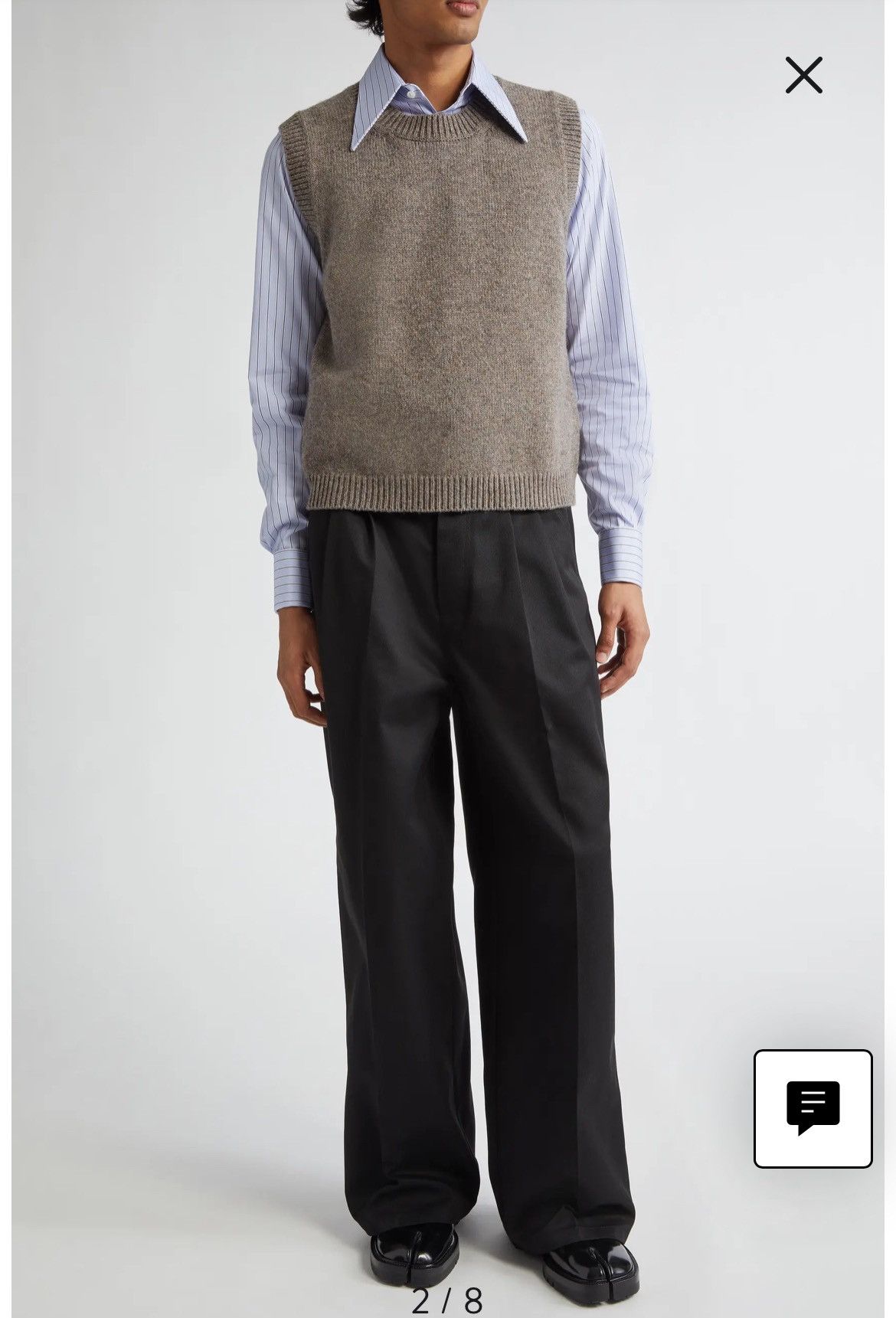 Maison Margiela NEW L Marled Wool Crewneck Sweater Vest Knit Soft Size US L / EU 52-54 / 3 - 3 Thumbnail