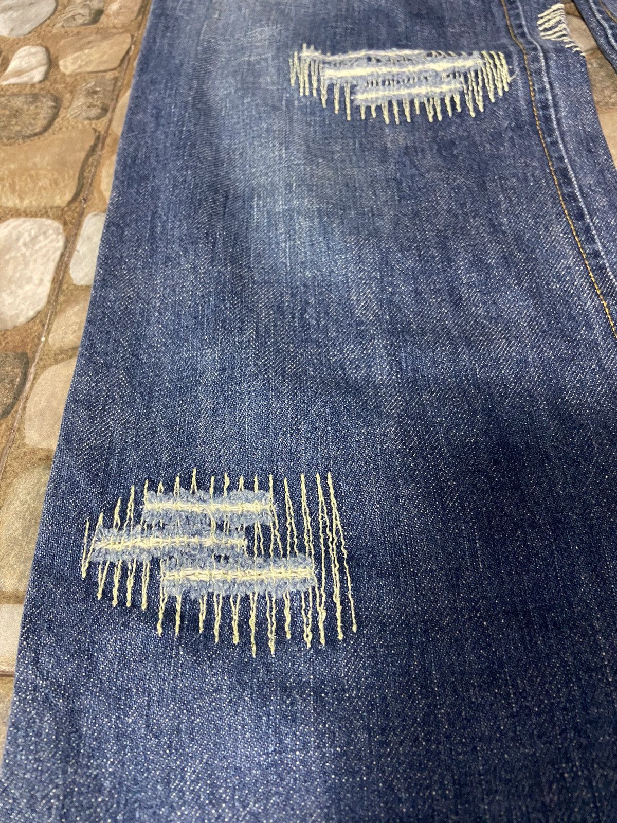 Hysteric Glamour × Japanese Brand 💥 RARE 💥 201295 home DITSETRESSED denim pants Size US 28 / EU 44 - 5 Thumbnail