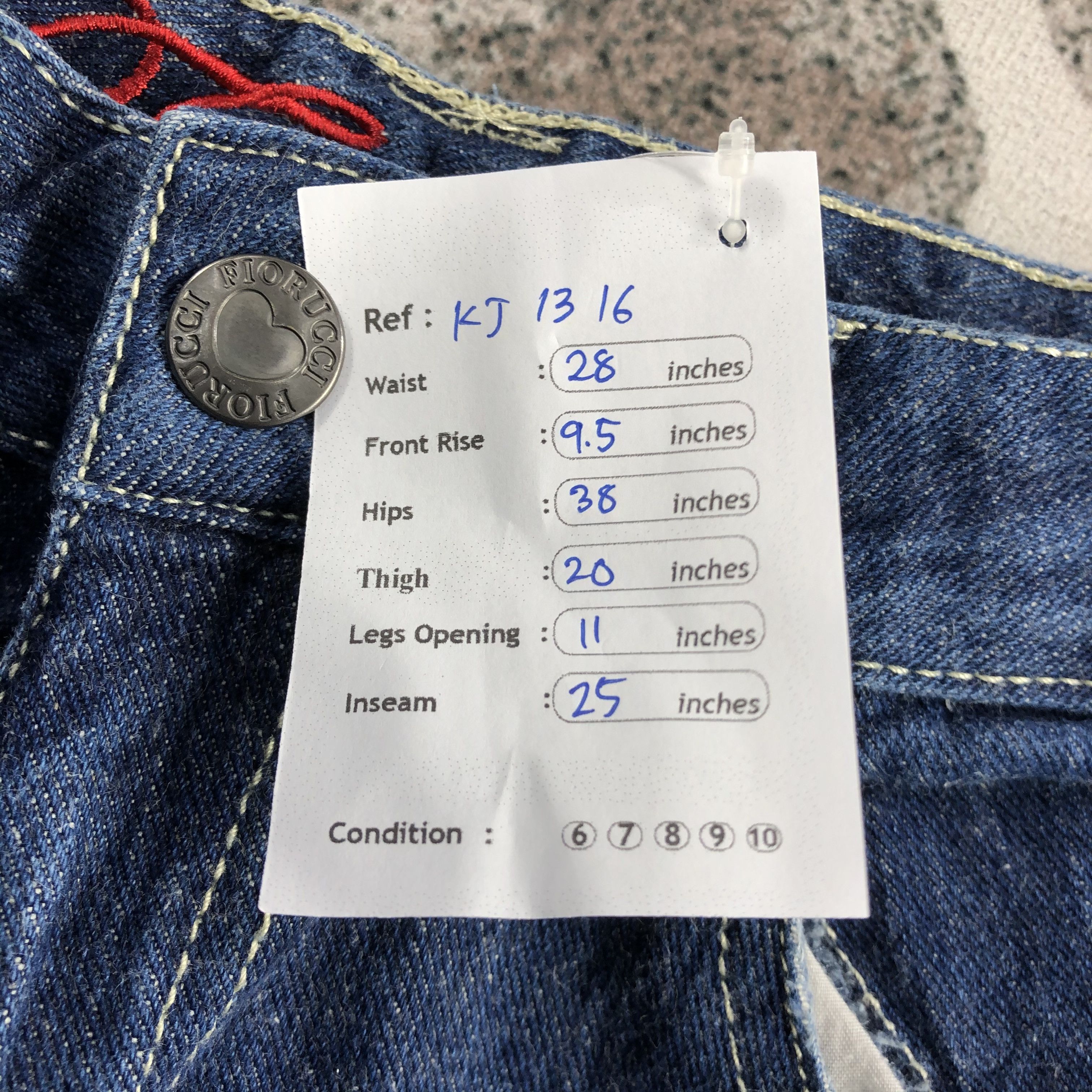 Fiorucci Fiorucci Jeans Cropped Distresed Denim KJ1316 Size 28" / US 6 / IT 42 - 11 Thumbnail