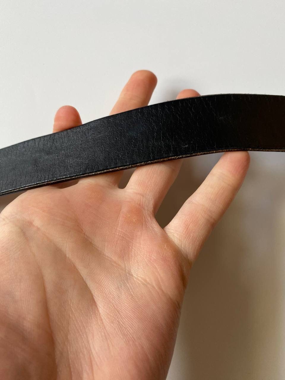 Gucci GUCCI top type leather plain belt size 90/36 black Size ONE SIZE - 5 Thumbnail
