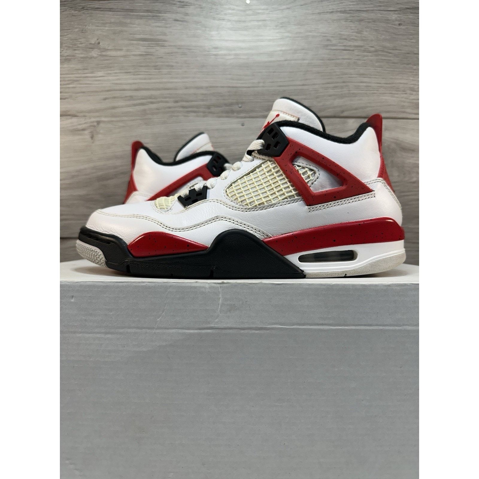 Jordan 4 Retro Red Cement GS - Size 7y
