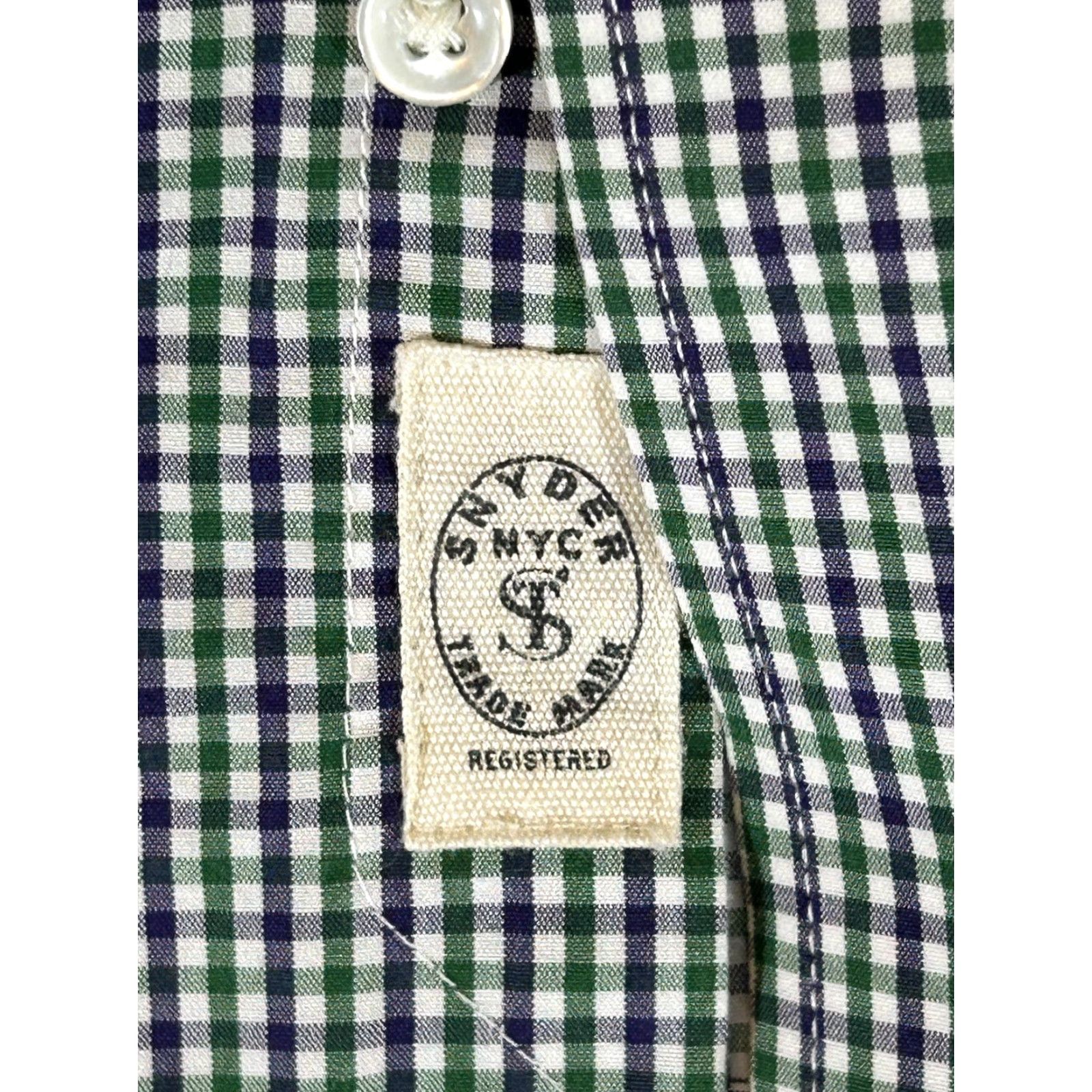 Todd Snyder Todd Snyder Shirt Men 16.5 Gingham Long Sleeve Dress Business Large 34/35 Green Size 46R - 2 Thumbnail