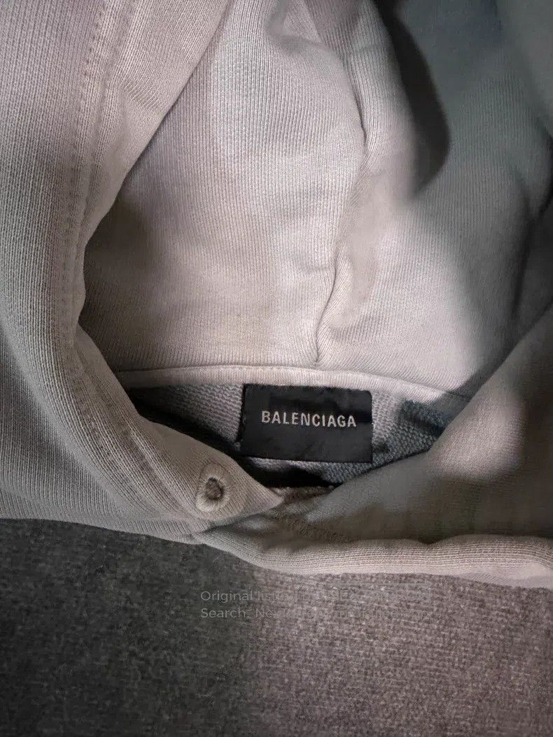 Balenciaga Balenciaga Embroidered Logo Long Sleeve Hooded Sweatshirt Size US L / EU 52-54 / 3 - 3 Thumbnail