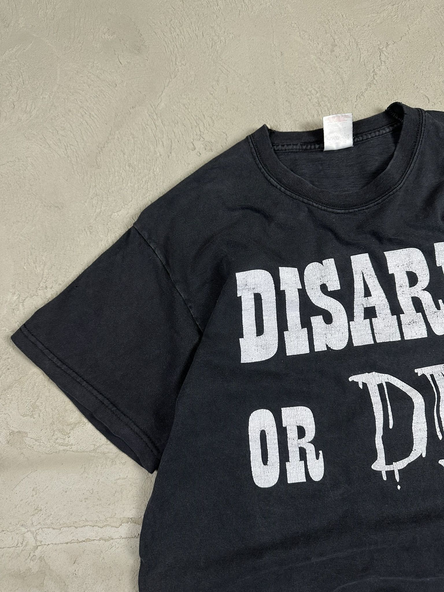 Band Tees × Vintage Vintage Y2k Politycal Asylium Disarm or Die Punk T-shirt Size US M / EU 48-50 / 2 - 7 Thumbnail