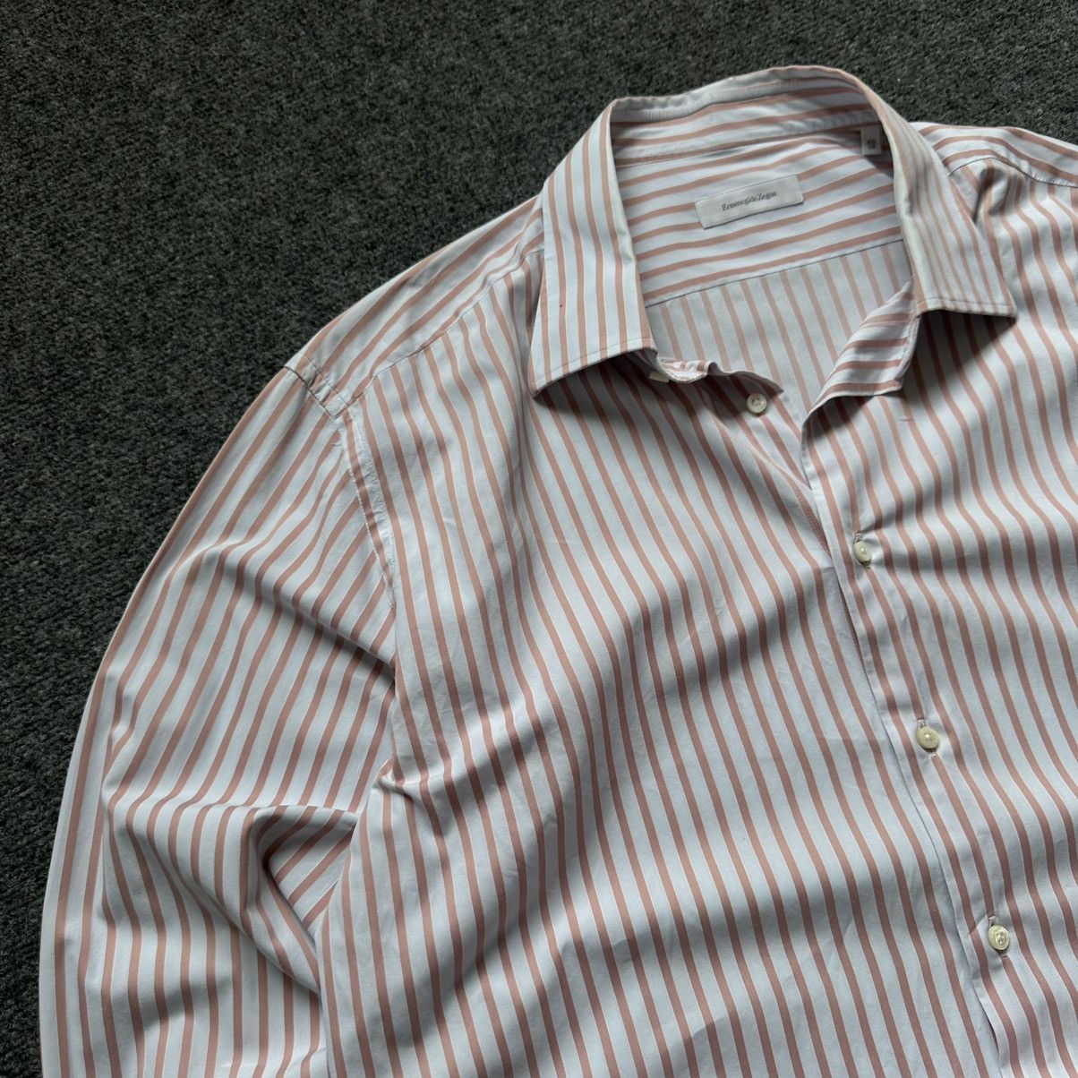 Ermenegildo Zegna Luxury 46/18 Ermenogildo Zegna Stripped Shirt Button Up XXL Size US XL / EU 56 / 4 - 9 Thumbnail