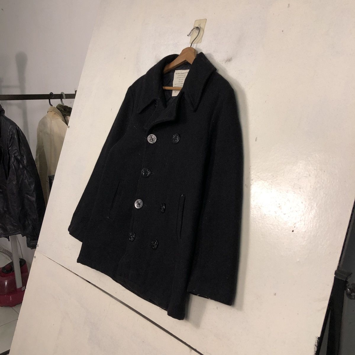 Japanese Brand 📌Vintage Wool Peacoat Usa Double Breast Issey Miyake Size US L / EU 52-54 / 3 - 4 Thumbnail