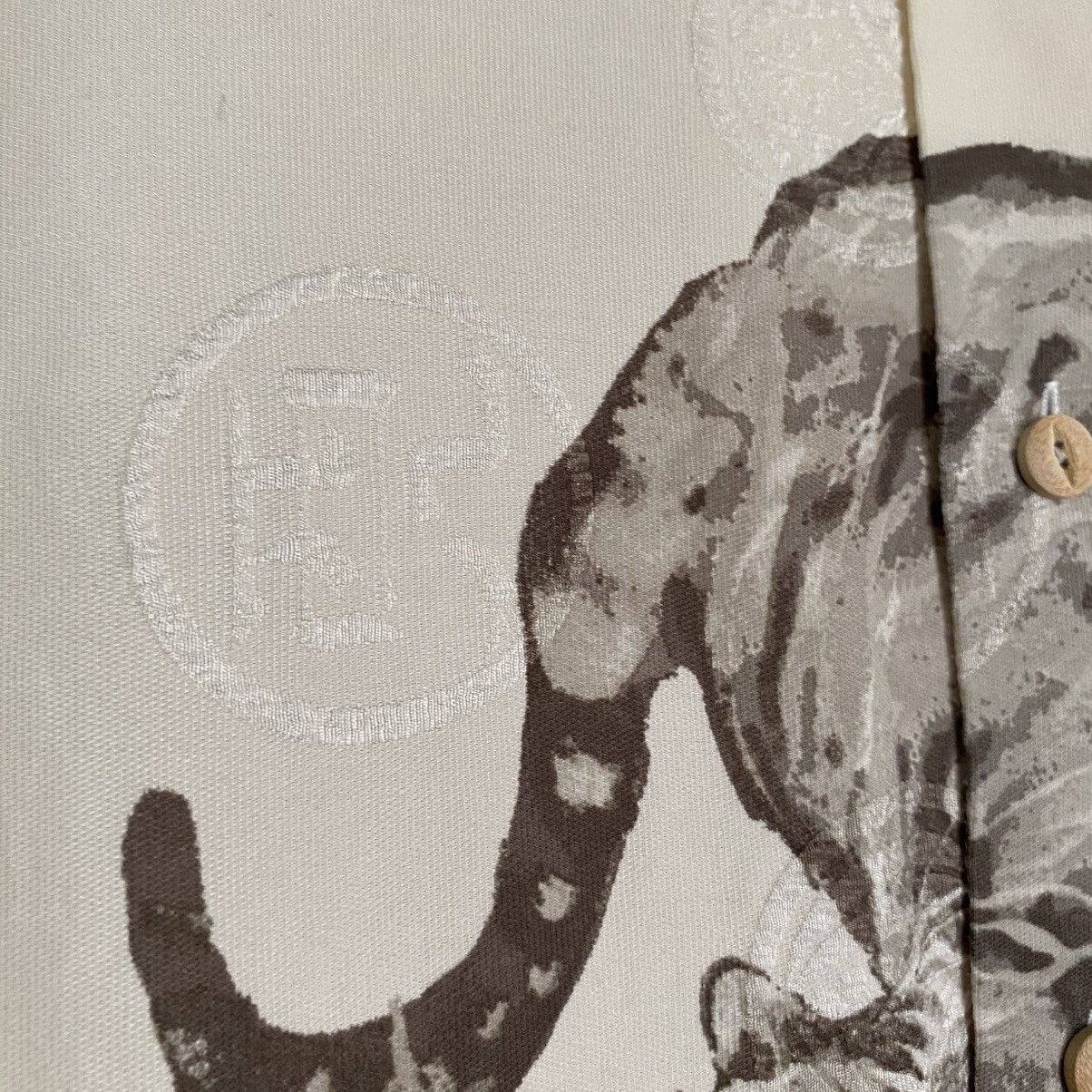 Designer Japan Brand Ivory Ink Tiger Shirt Size US M / EU 48-50 / 2 - 5 Thumbnail