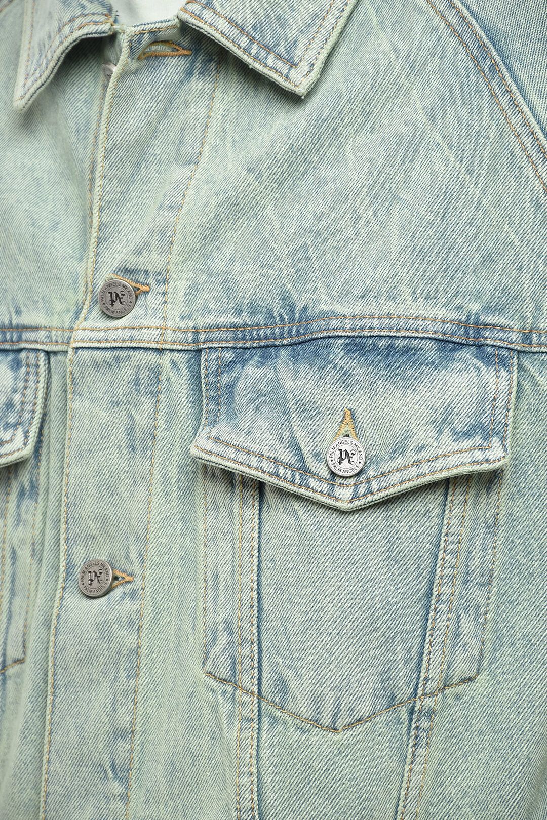 Palm Angels og1mm0326 Denim Jacket in Light Blue Size US M / EU 48-50 / 2 - 3 Thumbnail