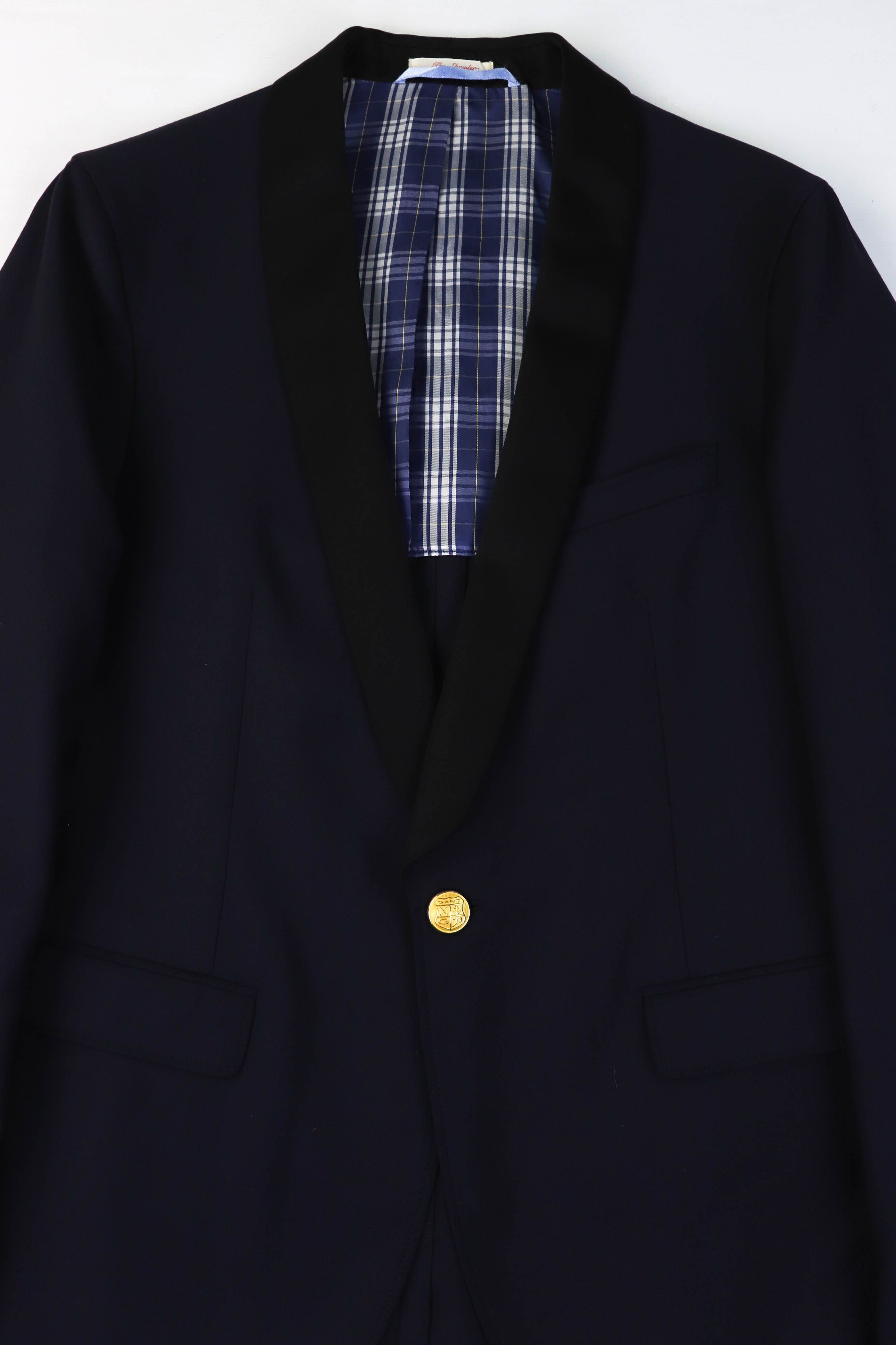 Gant GANT New Haven Navy Wool Gold Buttons Tuxedo Blazer Jacket Size 40R - 6 Thumbnail