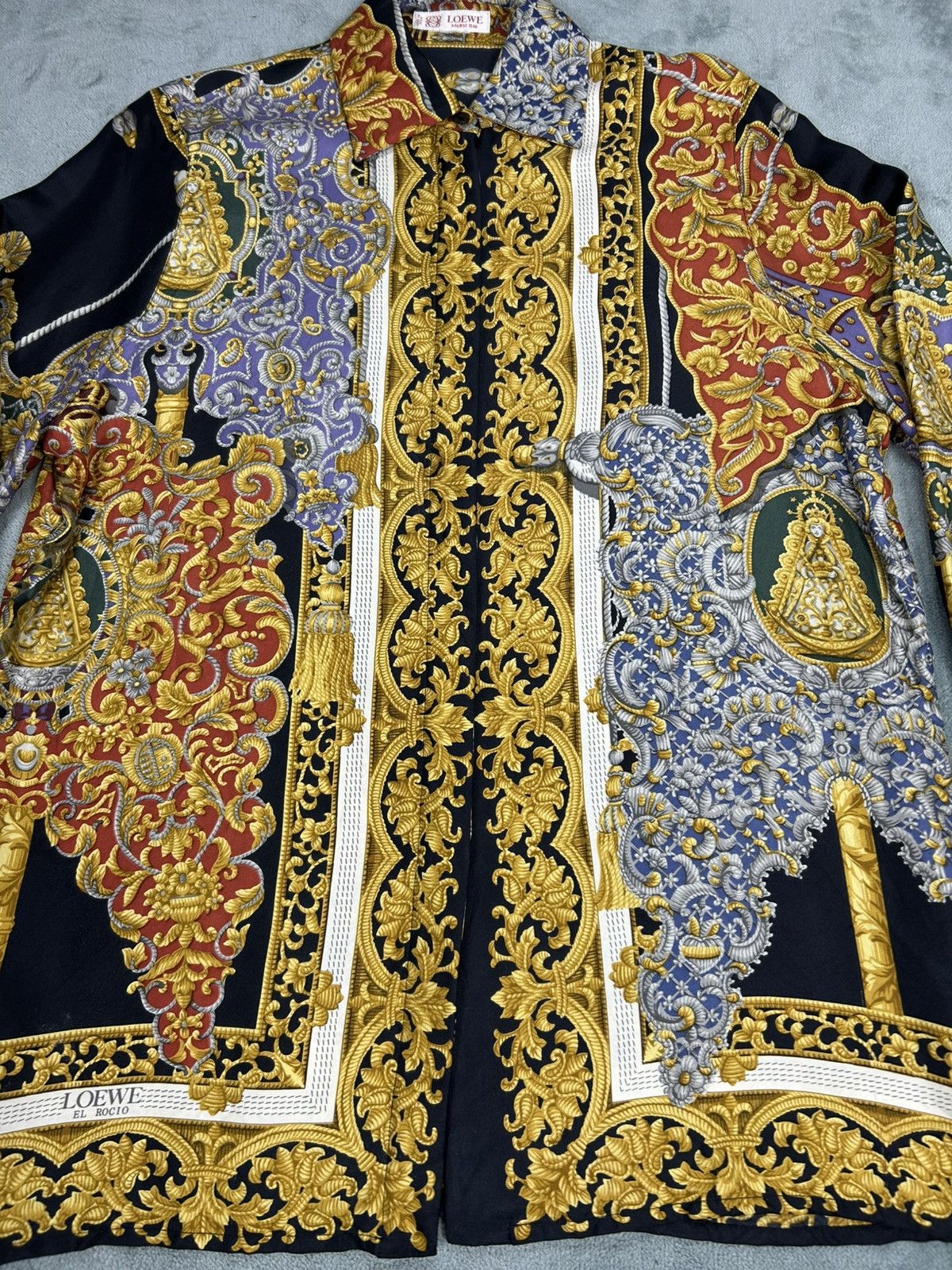 Loewe Vintage Loewe ‘El Rocio’ Silk Baroque Button Up Size US M / EU 48-50 / 2 - 3 Thumbnail