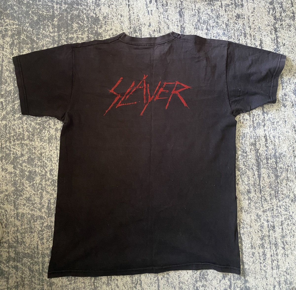 Band Tees Sun faded washed vintage big logo slayer band tee 00s Size US M / EU 48-50 / 2 - 3 Thumbnail