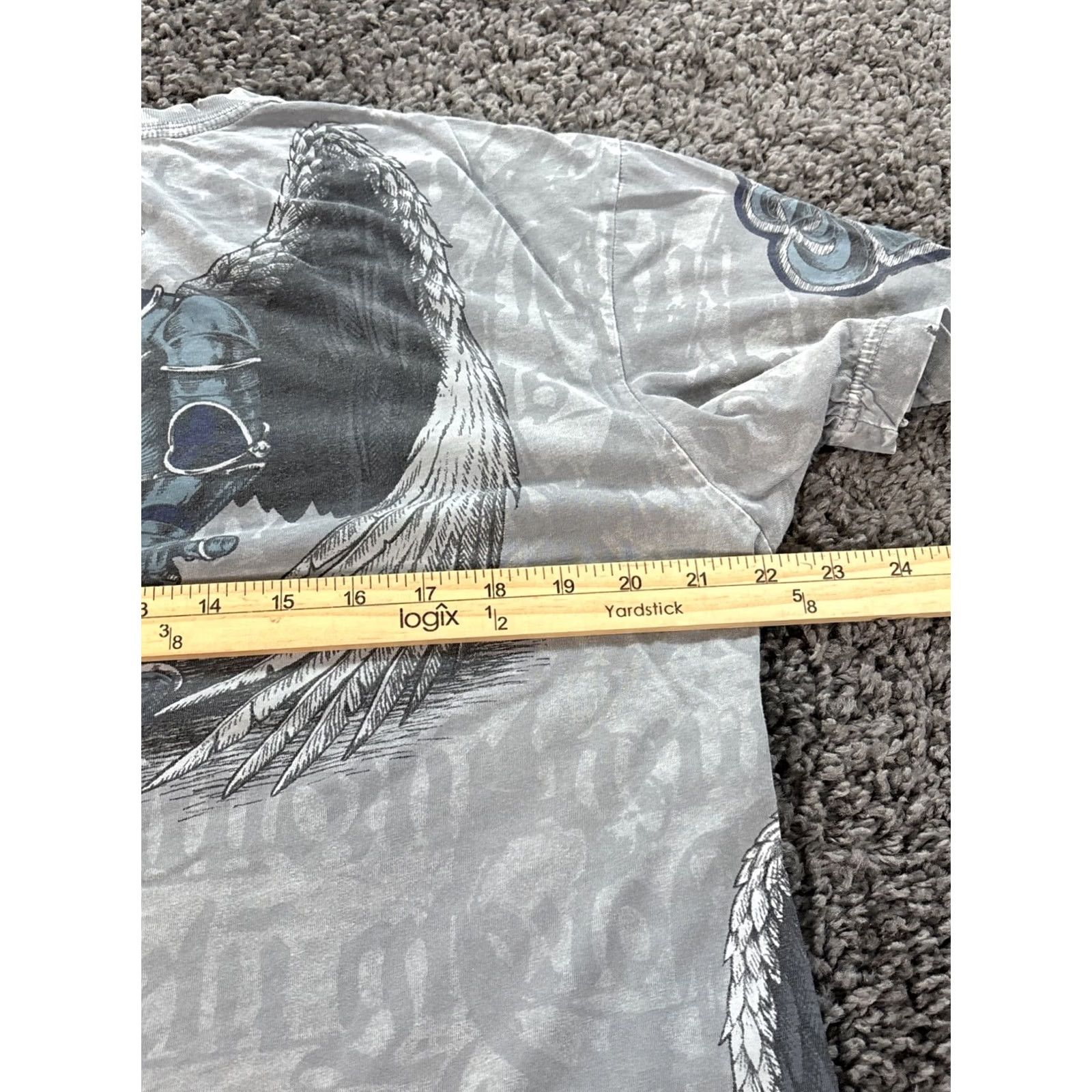 Affliction VINTAGE Affliction T-Shirt Skull Graphic Crew Neck Short Sleeve Men's L Gray Tim Sylvia Dual Skull MMA Size US L / EU 52-54 / 3 - 3 Thumbnail