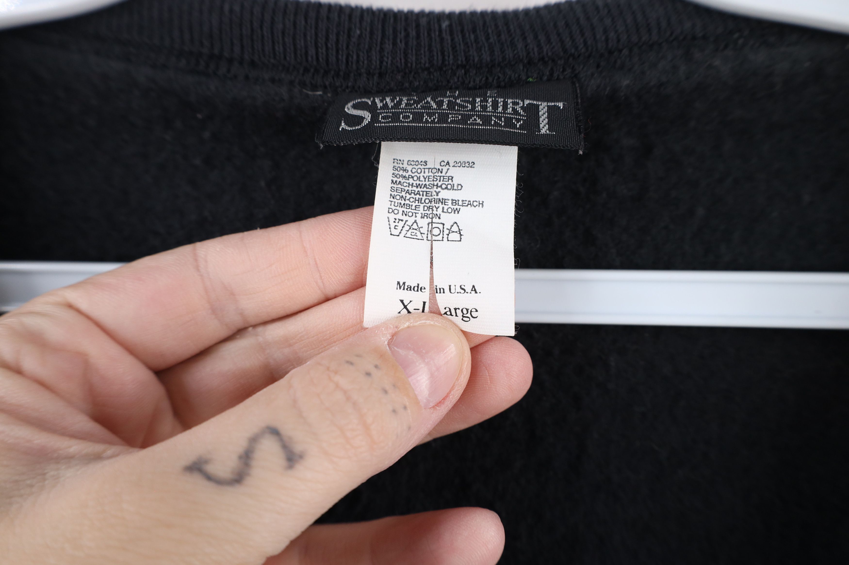Vintage Vintage 90s Streetwear Button Cardigan Sweatshirt Black USA Size XL / US 12-14 / IT 48-50 - 6 Thumbnail
