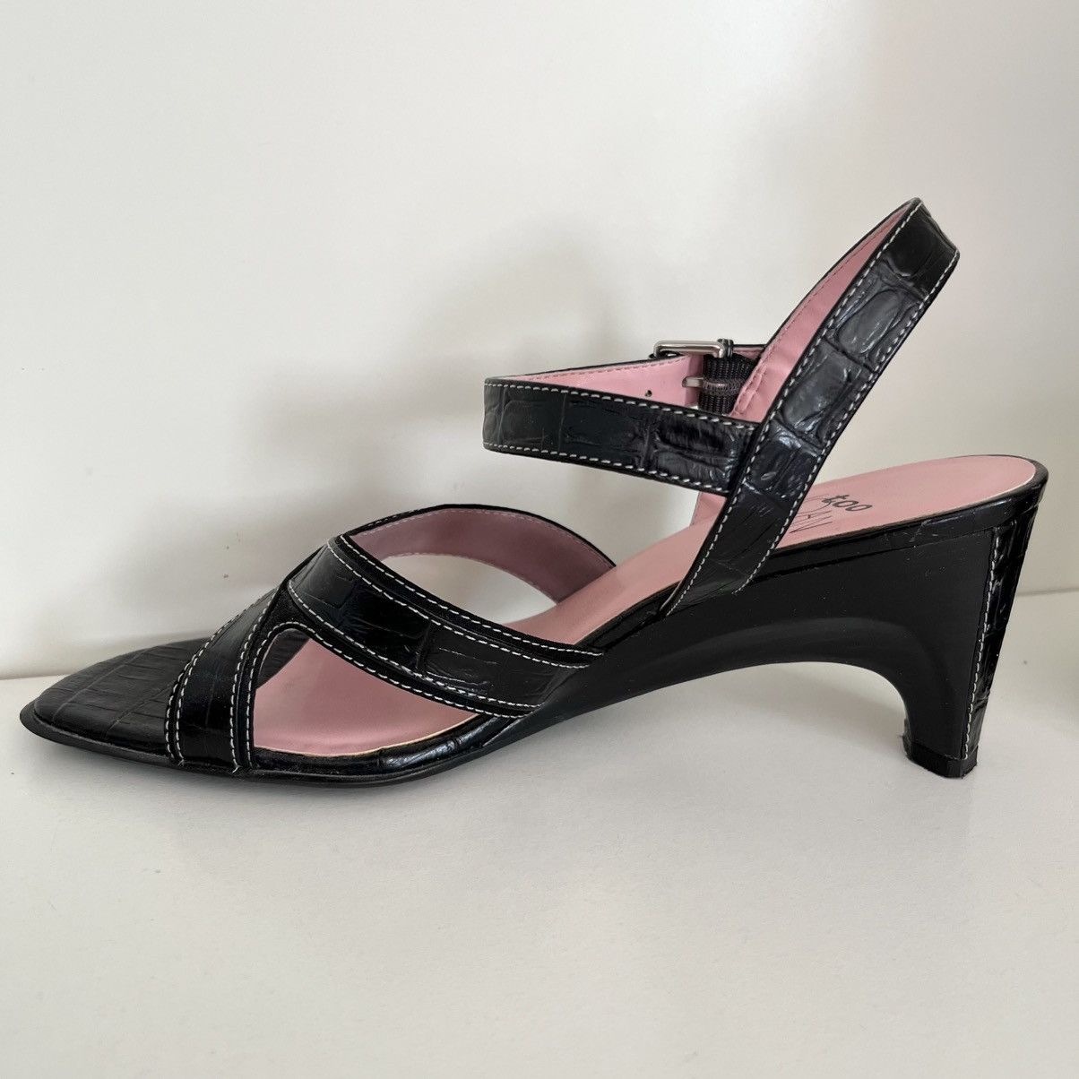 Other Y2k too Joan & David leather stitched heeled sandals Size US 6 / IT 36 - 20 Thumbnail