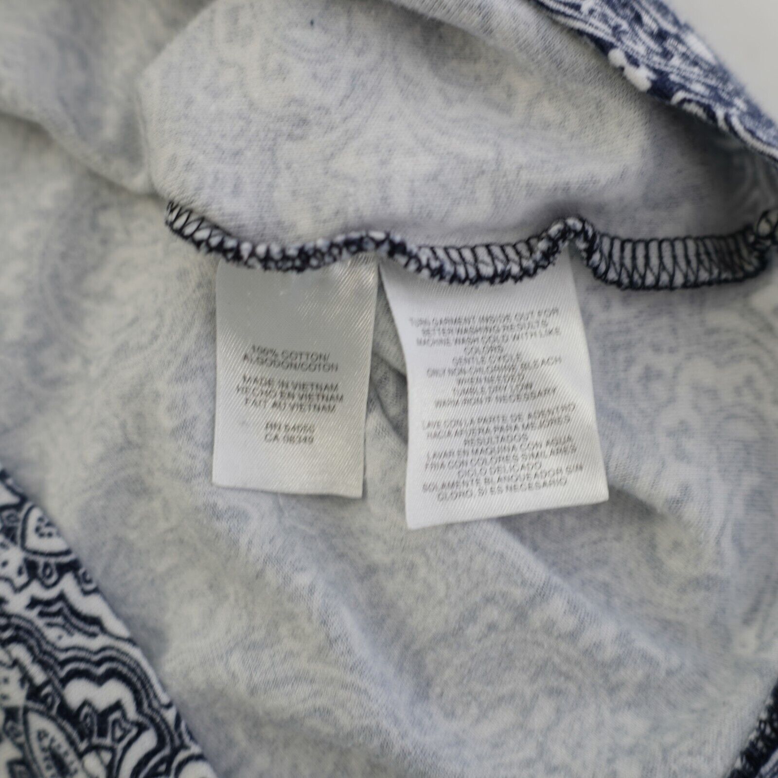 Jones New York Jones New York Signature Medium Blue Paisley Top / Blouse Sc Size M / US 6-8 / IT 42-44 - 7 Thumbnail