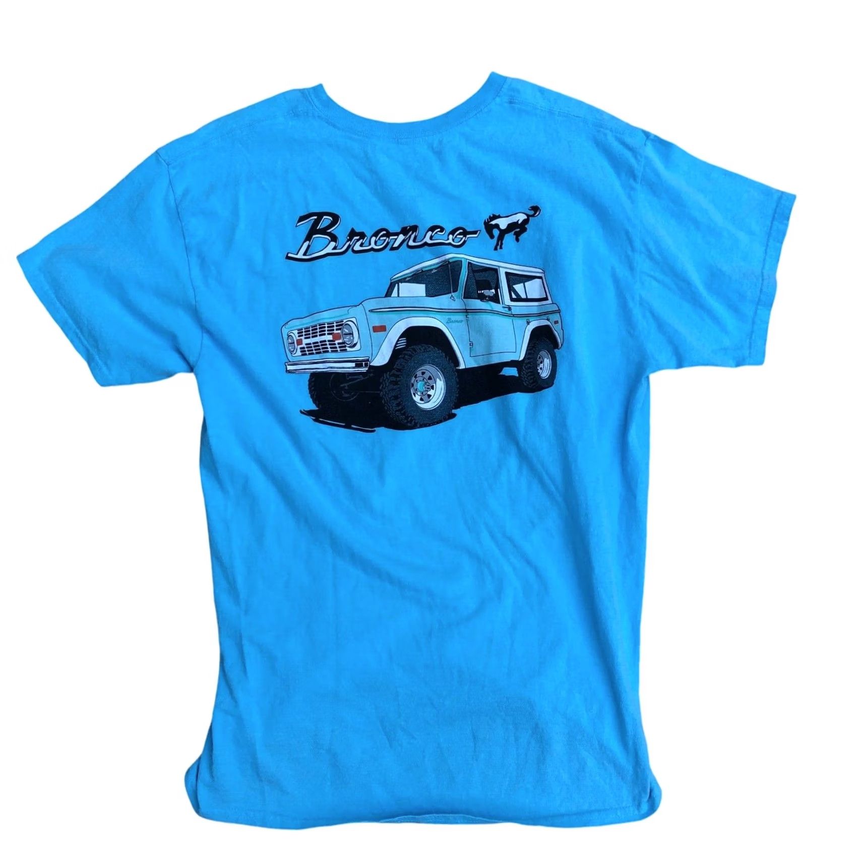 Ford FORD Wright and Ditson Bronco T Shirt LG Blue Short Sleeve Crew Neck Mens Size US L / EU 52-54 / 3 - 2 Thumbnail