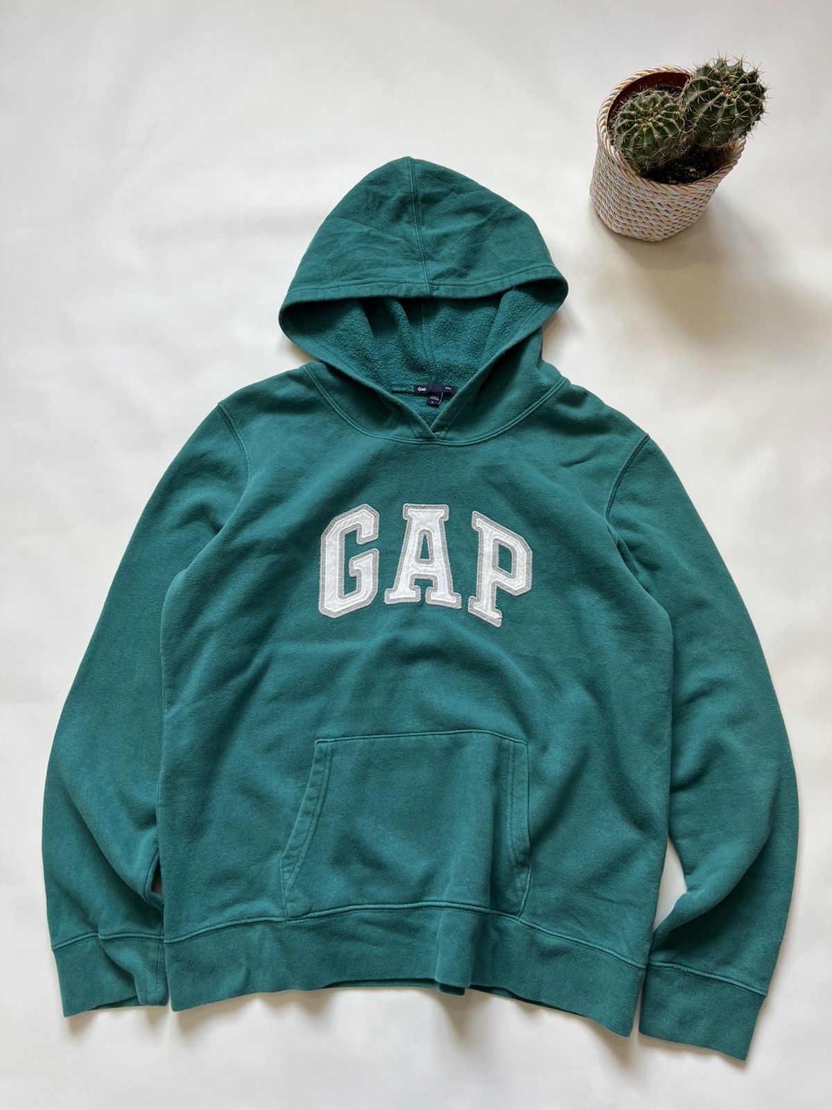 Gap Vintage GAP Green Hoodie Size US L / EU 52-54 / 3 - 1 Thumbnail