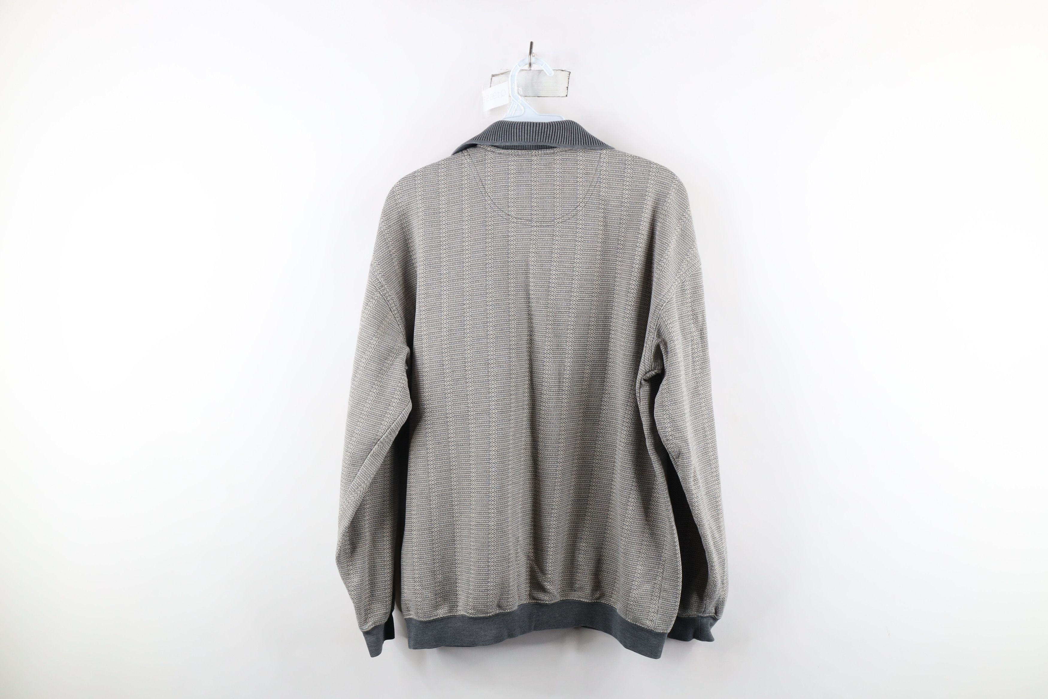 Vintage Vintage 90s Streetwear Faded Geometric Long Sleeve Polo Size US L / EU 52-54 / 3 - 6 Thumbnail