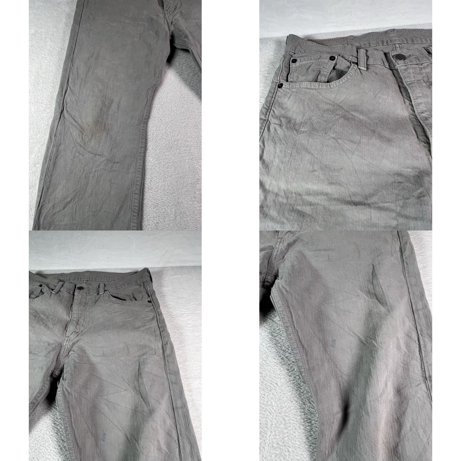 Levi's VTG Levi's 513 Jeans Mens 31x30 Gray Denim Distressed Workwear Slim Straight 5-Pocket Mens Size US 31 - 10 Thumbnail