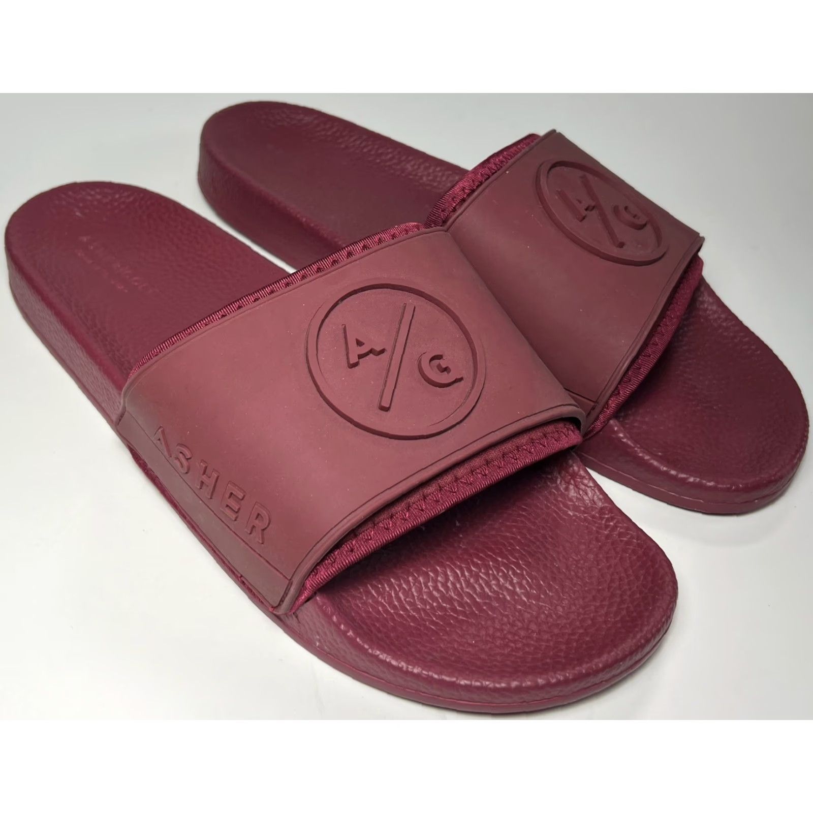 Vintage GOLF Asher Slide Sandals Maroon Red 12.5 Mens Rubber Upper Unisex Adults Slide Limited Wear Size US 12 / IT 42 - 2 Thumbnail